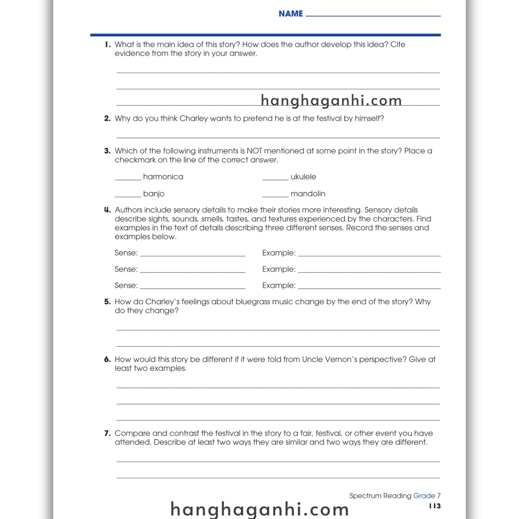 Sách Spectrum Reading Workbook Grade 7_thumbnail_7