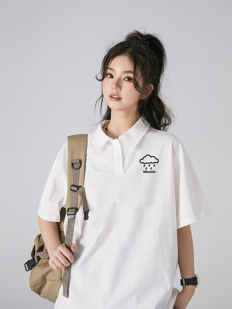 Áo polo nữ form rộng chất vải cotton co giãn thoáng mát PLD1698 Miucho in basic_thumbnail_5