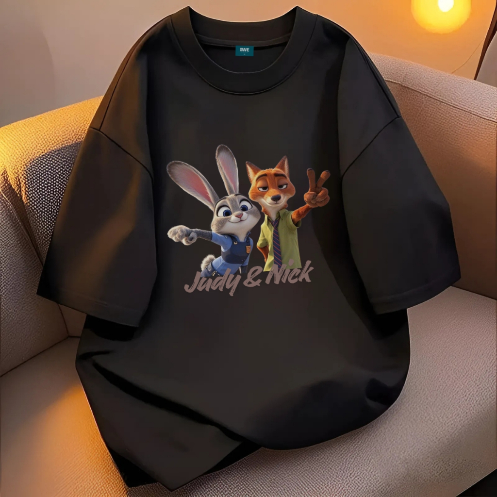 Áo thun unisex nam nữ hình Thỏ và Cáo Judy&Nick Zootopia local brand We Tee - T046_thumbnail_2