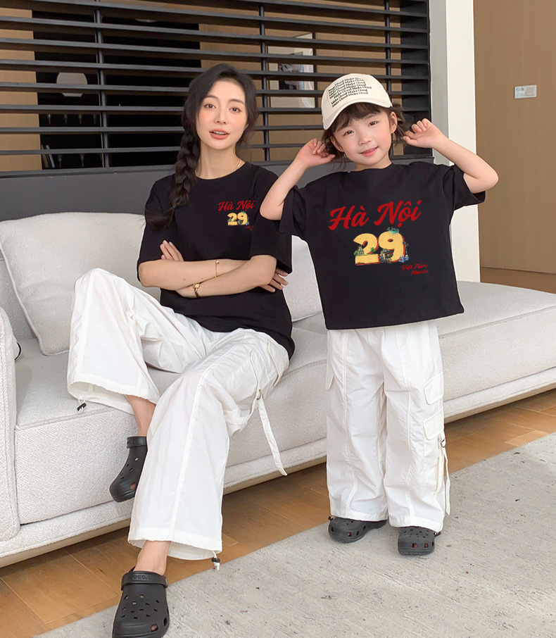 Áo thun du lịch Hà Nội cho bé form rộng thoáng mát AED1286 Miucho Kid in mix_thumbnail_4