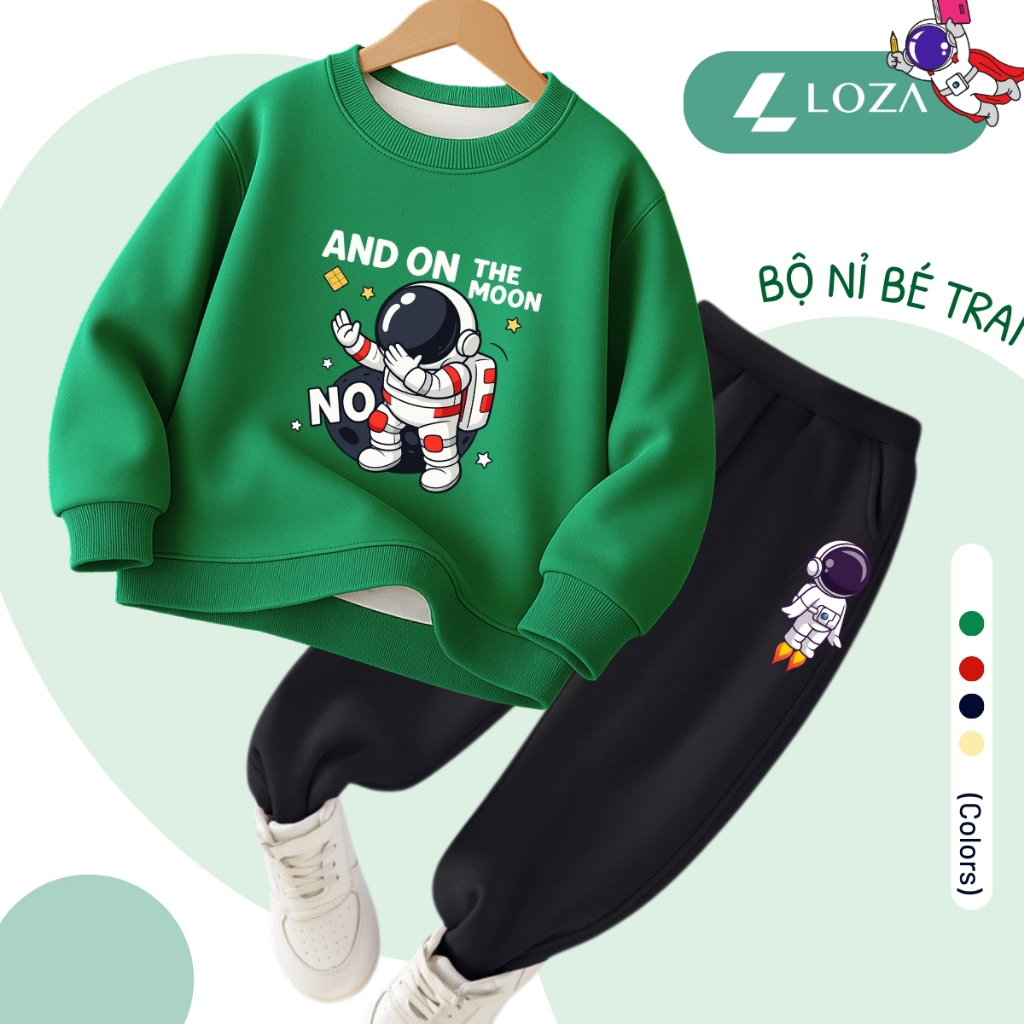 Set bộ nỉ bé trai in hình Phi hành gia - Loza Kids BI532_thumbnail_2