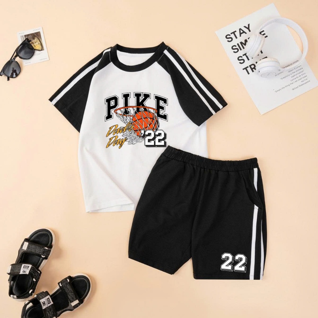 Đồ bộ bé trai, bé gái phối viền hình PIKE - Loza Kids BF609