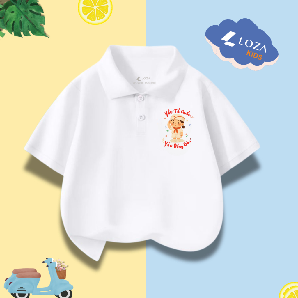 Áo Polo trẻ em  in hình cờ đỏ sao vàng Việt Nam - Loza Kids PL002_thumbnail_6