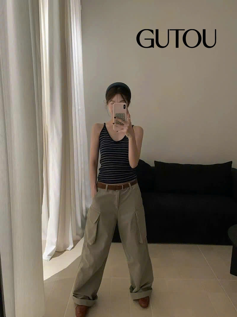 [ GUTOU ] Áo Hai Dây Sọc Ngang Basic_thumbnail_4