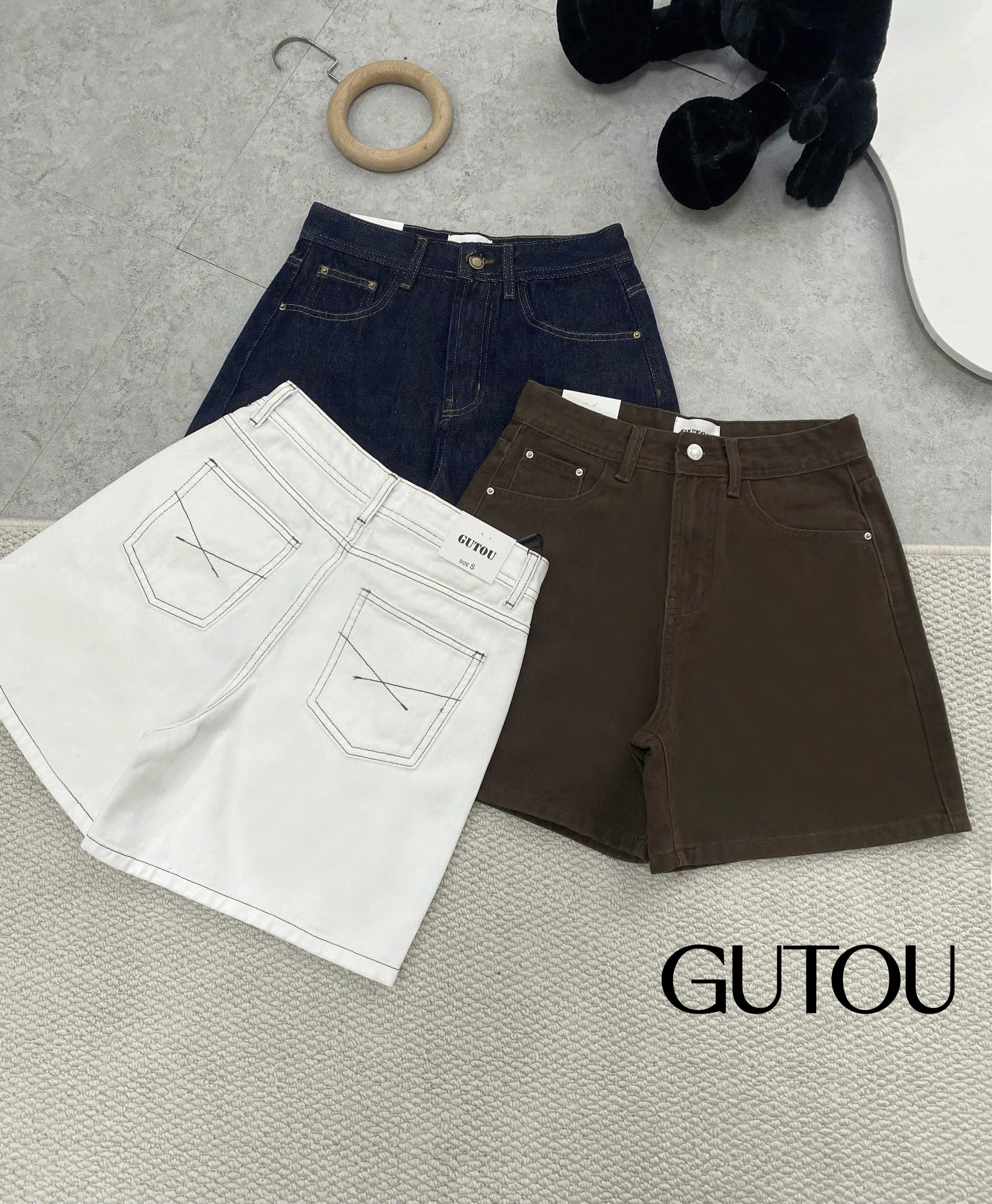 [ GUTOU ] Quần Jean Basic Fit Short_thumbnail_8