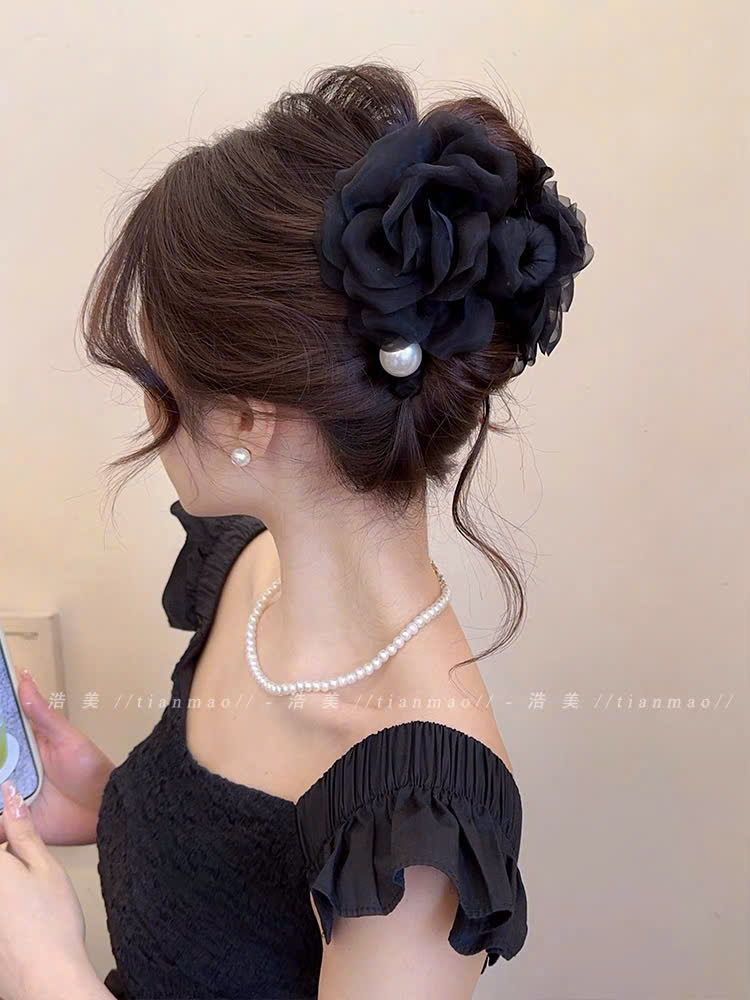 Set 2 kẹp tóc hoa phối ngọc ( NGẪU NHIÊN )_thumbnail_2