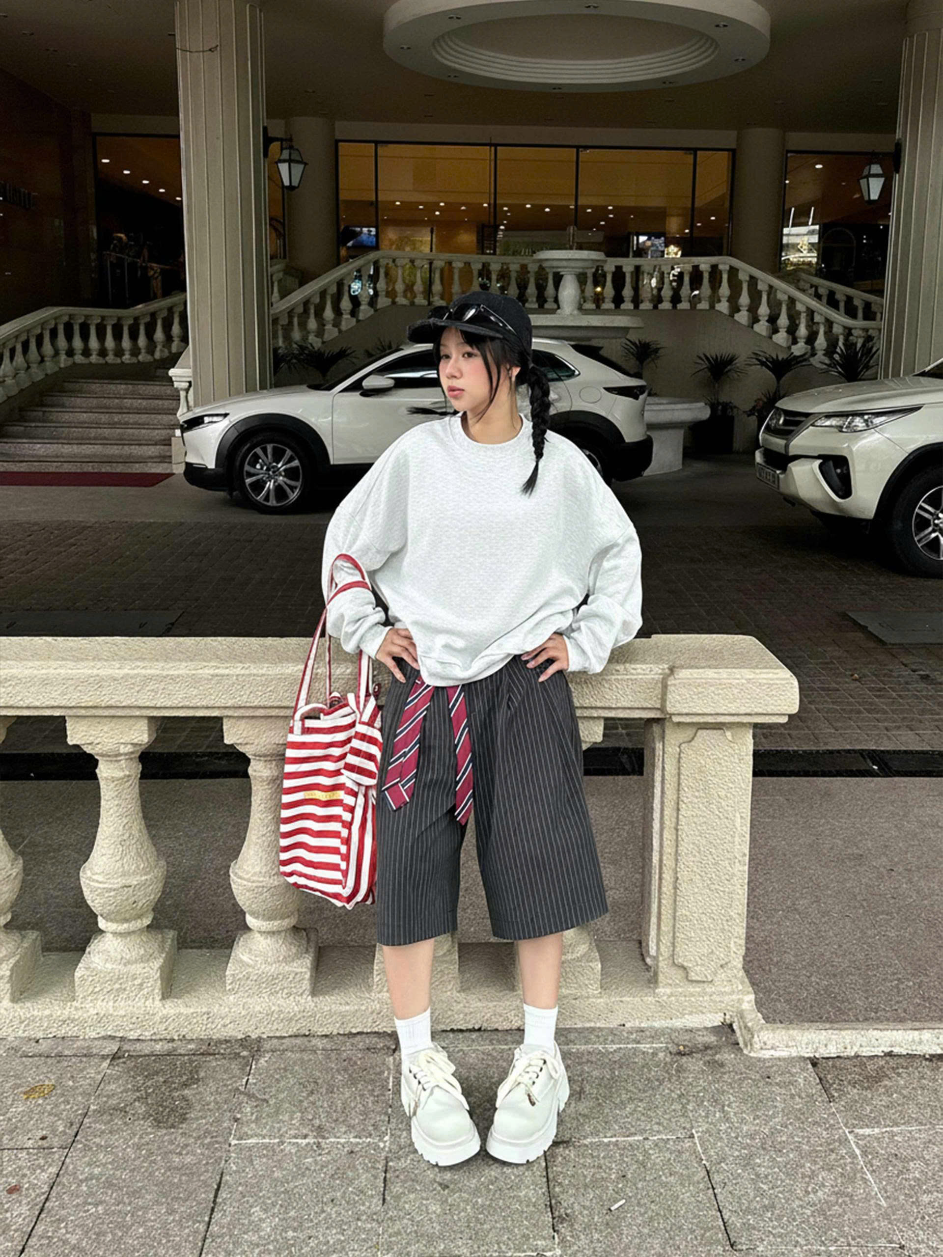 Áo sweater trơn form boxy Miucho tay dài cổ tròn vải nỉ 2 da cao cấp thoáng mát_thumbnail_7