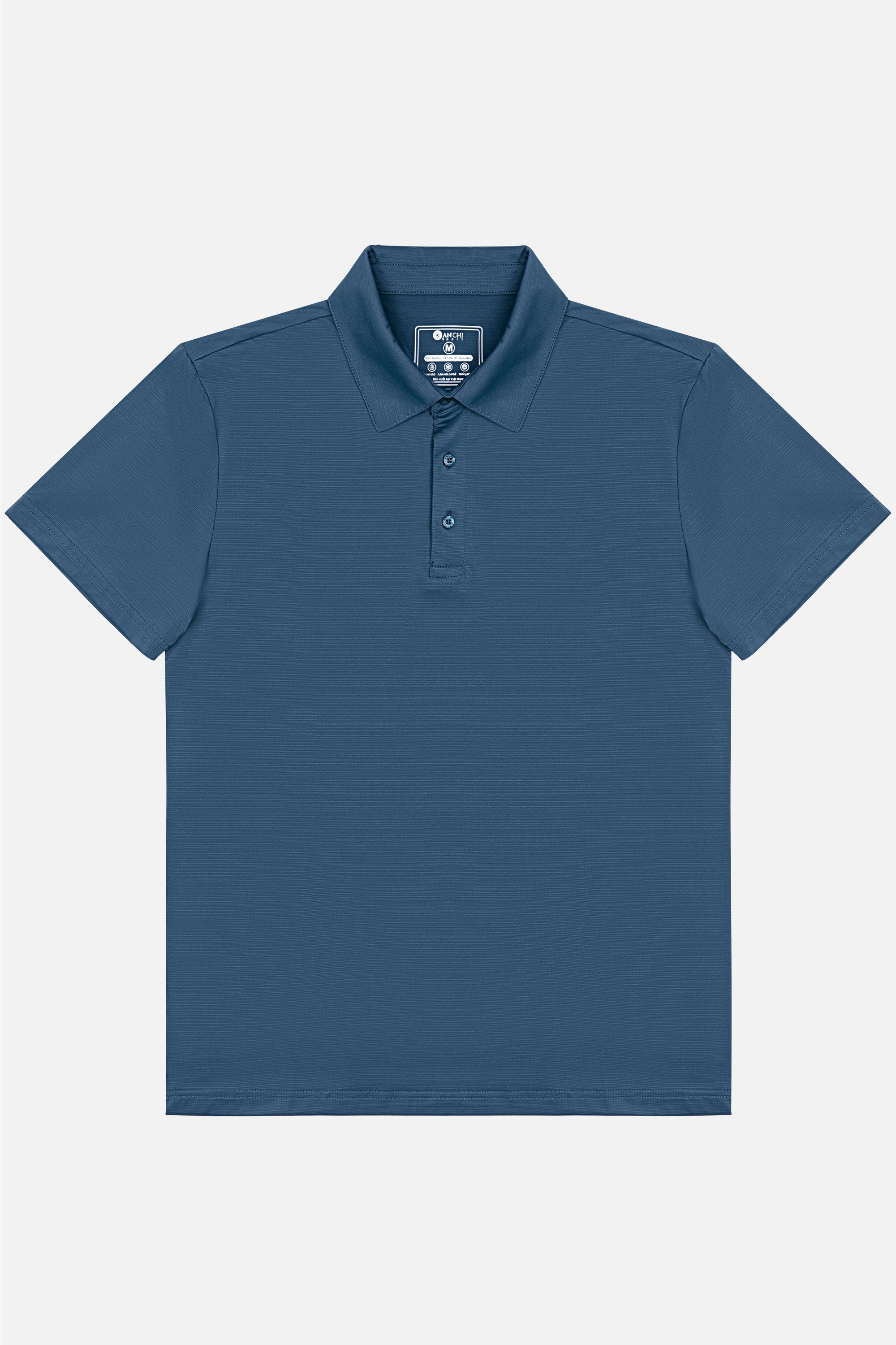 Áo Polo Melange Thể Thao Nam Trung Niên ANCHI Chất Liệu Cotton Phom Suông Vạt Ngang