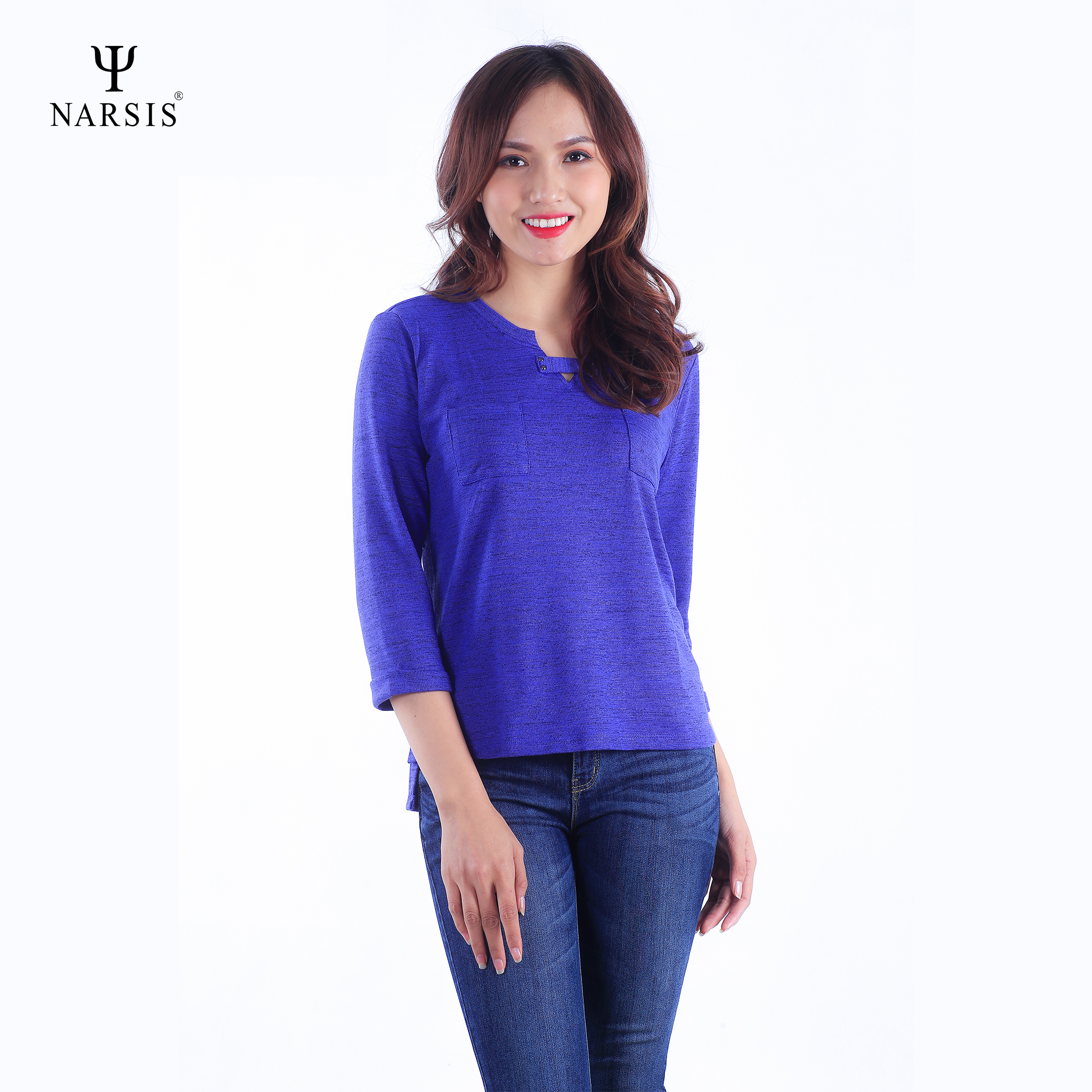 ÁO NỮ KIỂU L7087 NARSIS VẢI LEN COTTON ẤM ÁP, THOÁNG MÁT, GIỮ ẤM TỐT, MỀM MẠI, GIỮ ẤM TỐT, MỀM MẠI_thumbnail_2