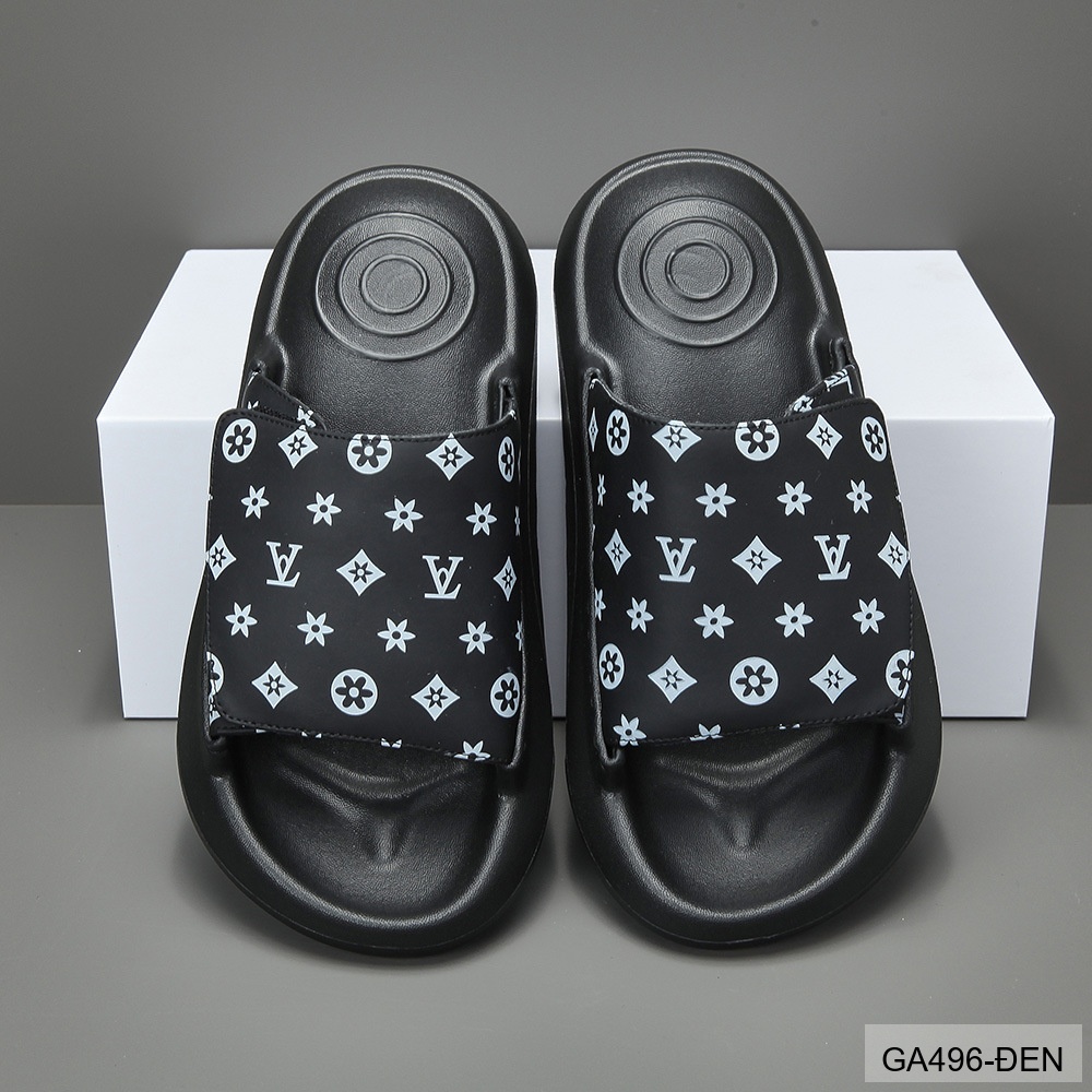 GA496 - Dép xỏ ngón nam thời trang đế dày họa tiết logo, màu trắng đen_thumbnail_14