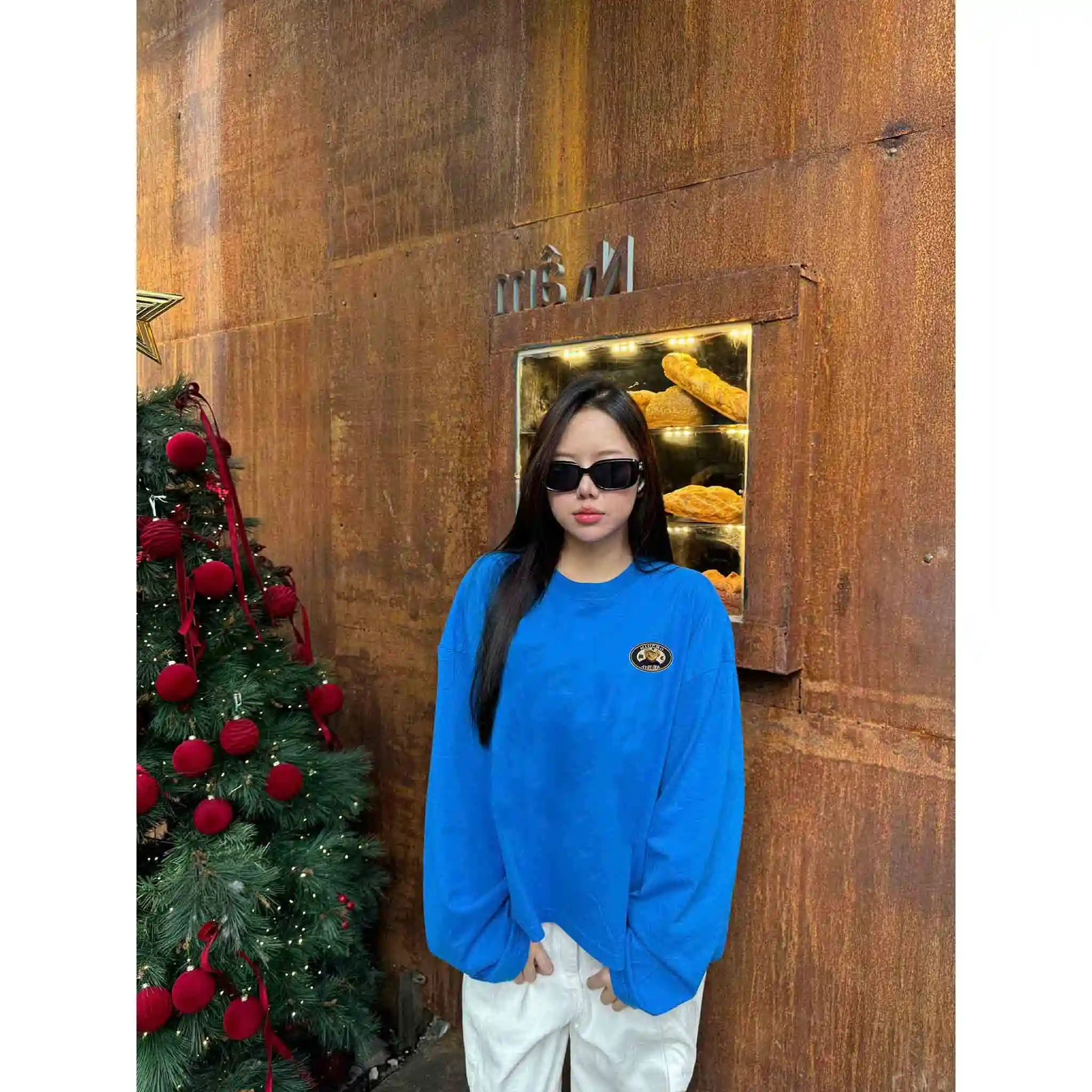 Áo thun boxy nữ Miucho cotton thoáng mát tay dài cổ tròn hình nhỏ basic in mix 2705_thumbnail_4