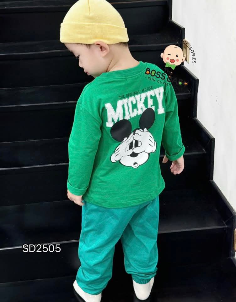 Set bộ cotton xanh lá mickey M_thumbnail_1