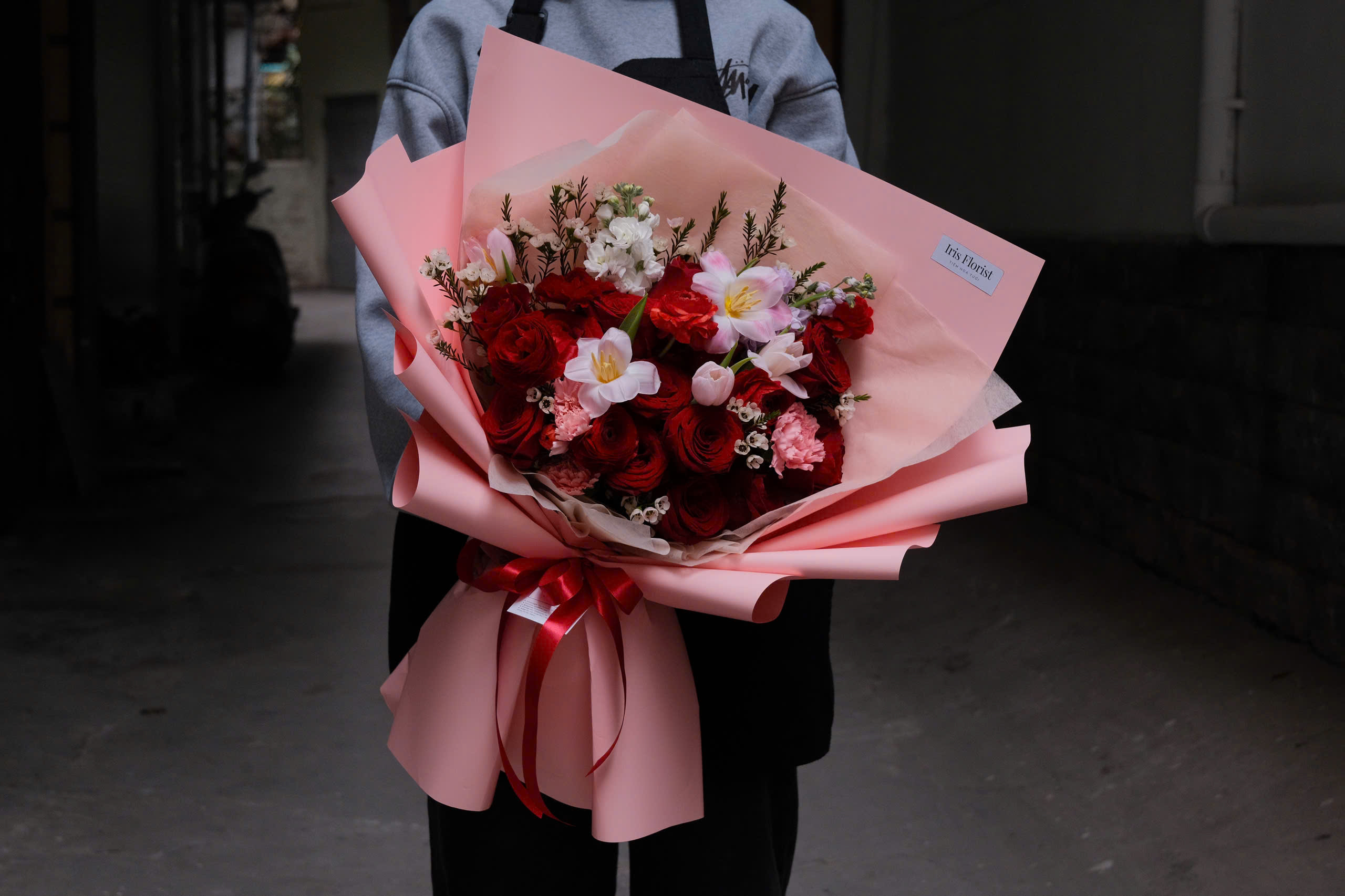 Bó hoa tone Đỏ hồng mix tulip_thumbnail_3