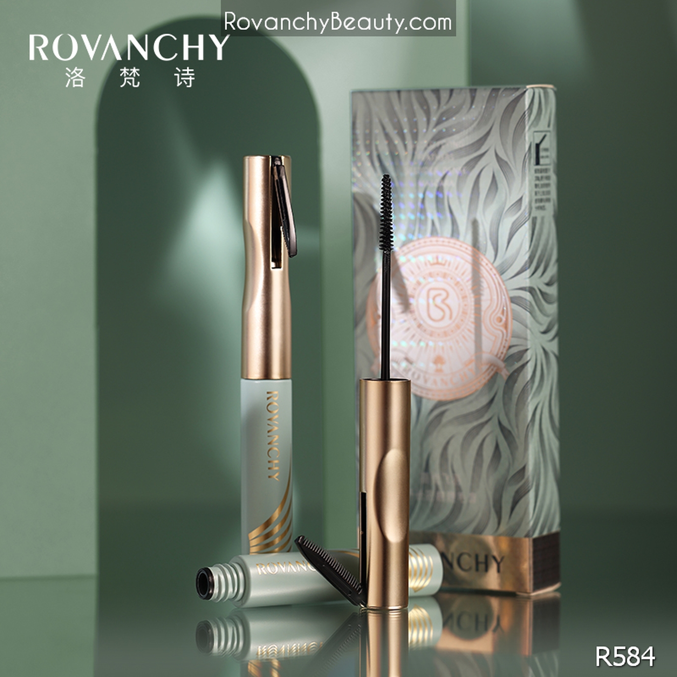 Mascara R584 ROVANCHY Chống Thấm Nước, Định Hình Mi Cong Dài Tự Nhiên, Chải Mi Mượt Không Vón Cục_thumbnail_1