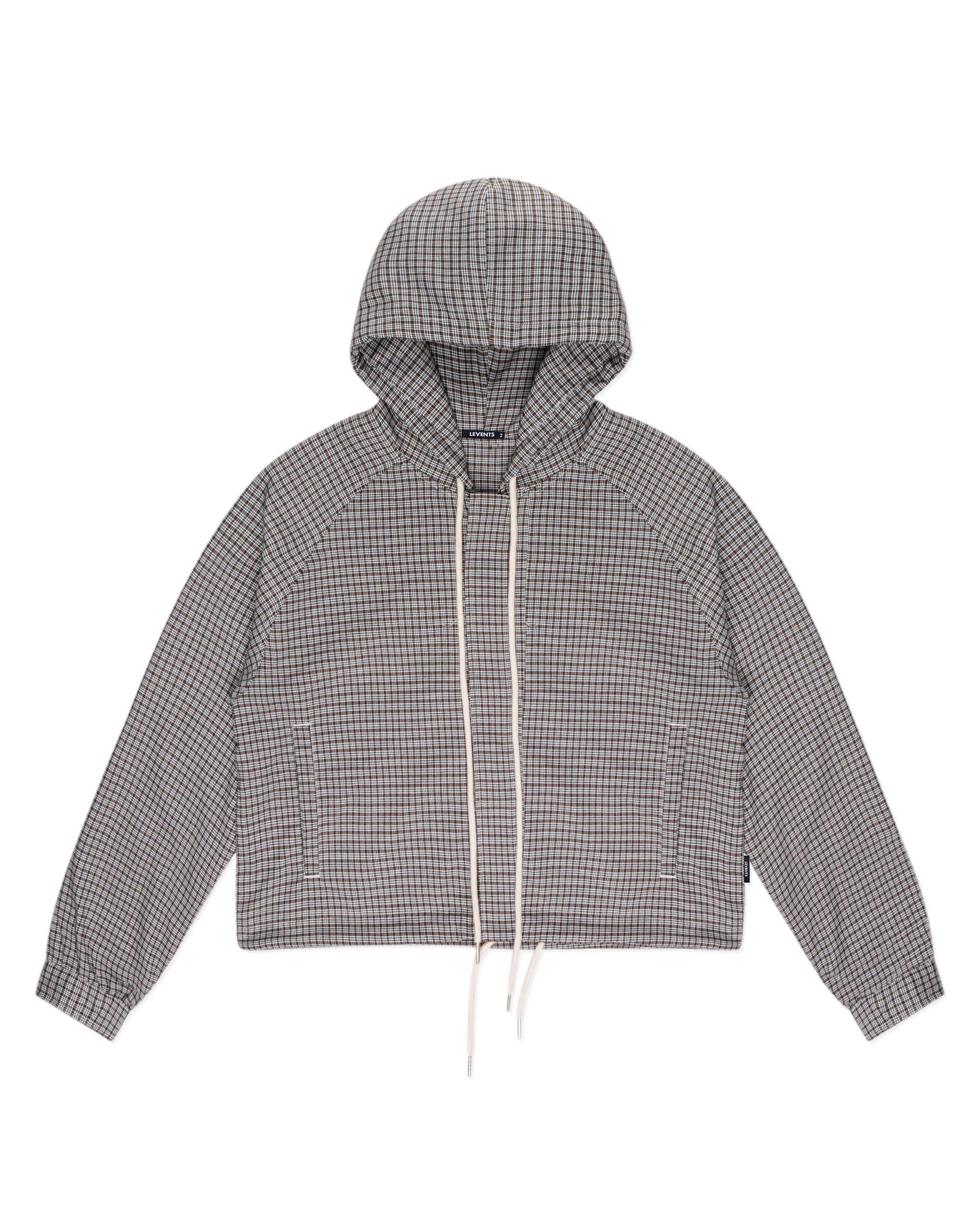 Levents® Plaid Zipper Hoodie Boxy