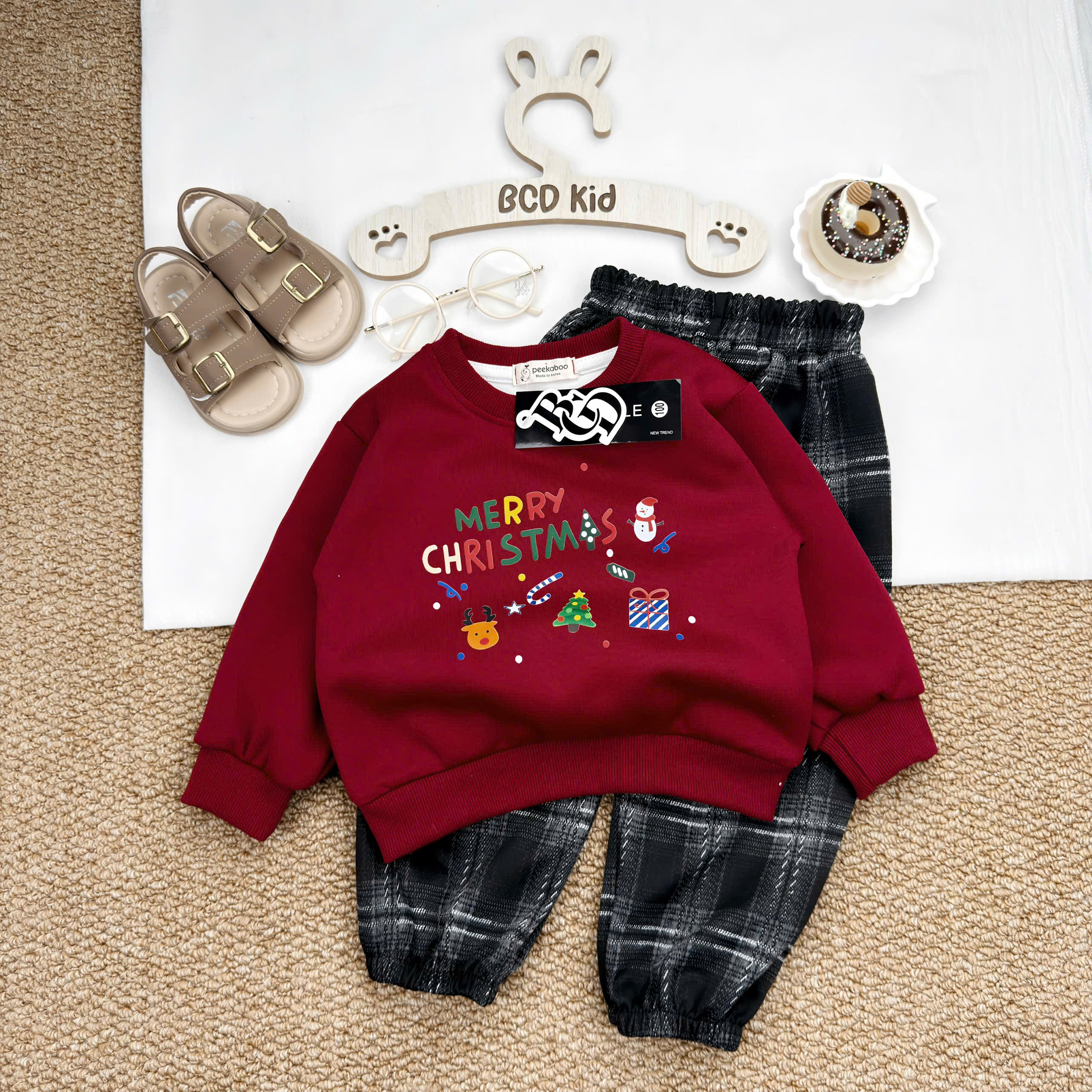 Q48 BỘ NỈ DÀI TAY MERY CHRISTM- A210.403