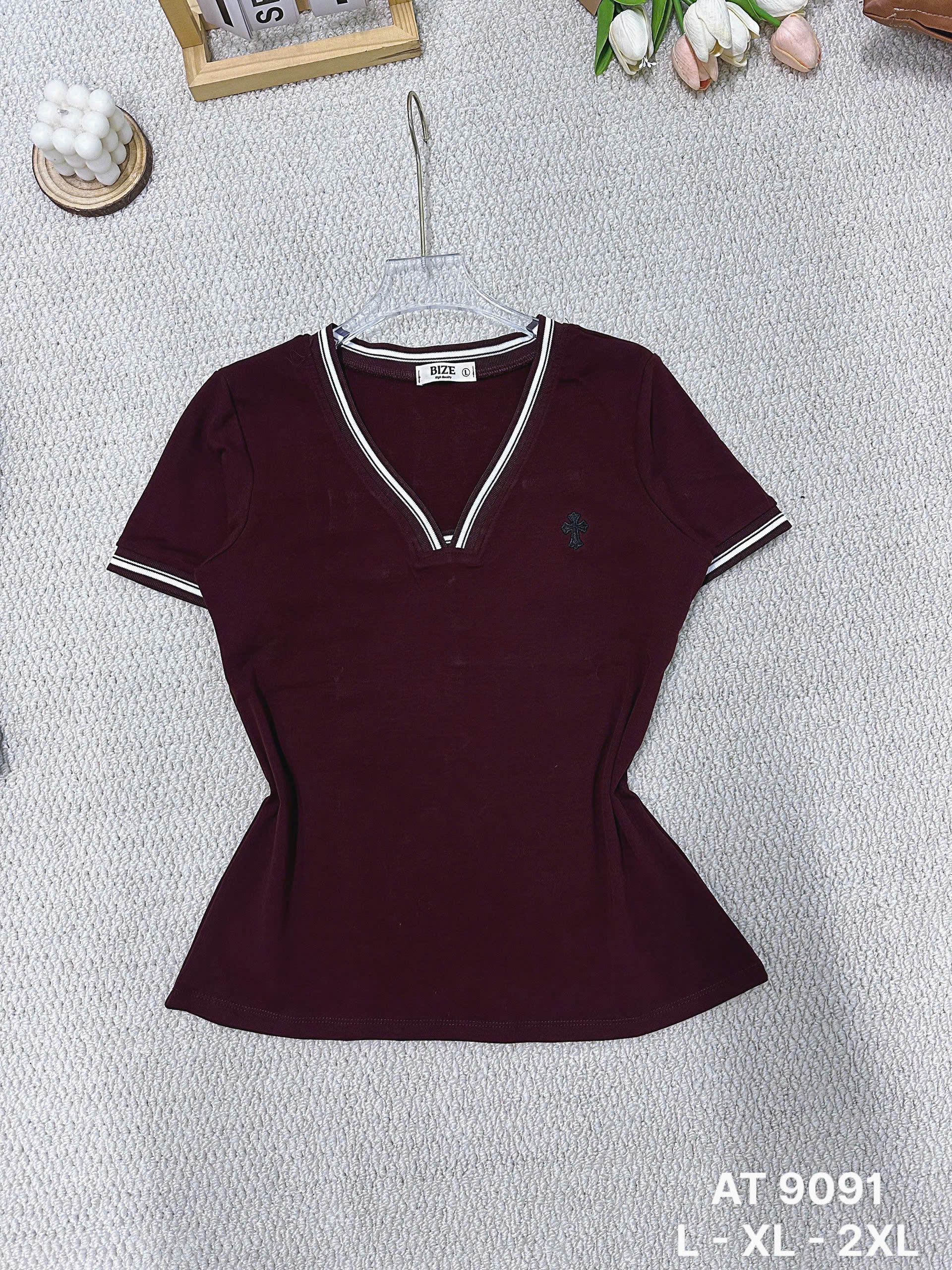BIGSIZE - Áo thun viền cổ tim T-AT9091_thumbnail_4