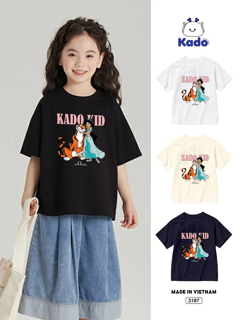 Áo thun bé gái Công chúa Jasmine Kado 3187