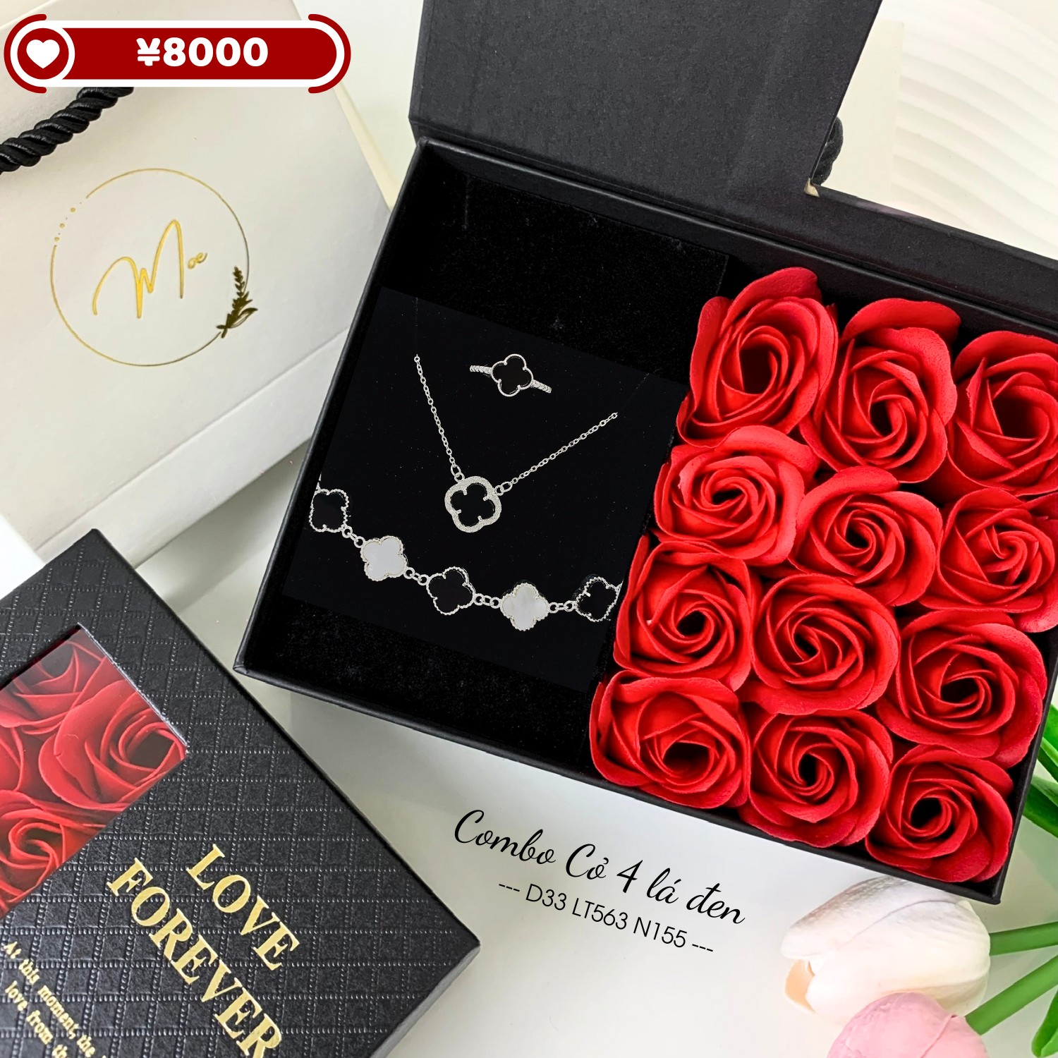 C67 - Combo cỏ 4 lá đen xinh xắn