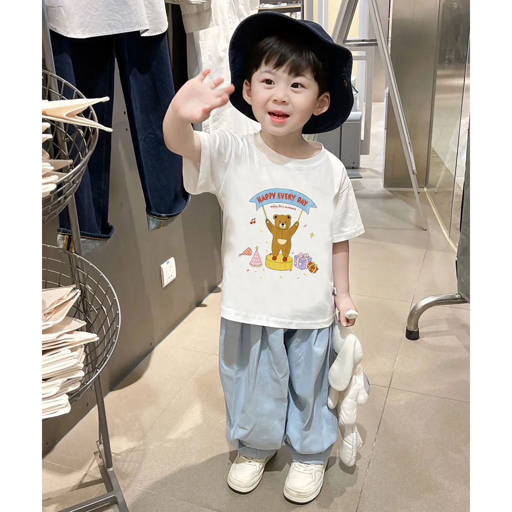 Áo thun cho bé form rộng Happy Birthday 2570 Miucho Kid vải cotton thoáng mát thấm hút mồ hôi_thumbnail_3
