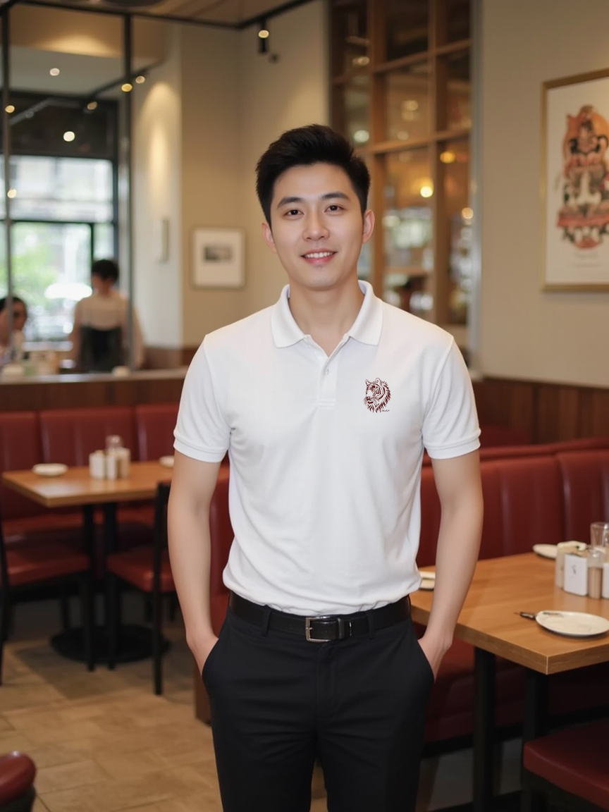 Áo polo nam form vừa 1881 Miucho Iconic vải cá sấu đứng form thoáng mát in artwork_thumbnail_6