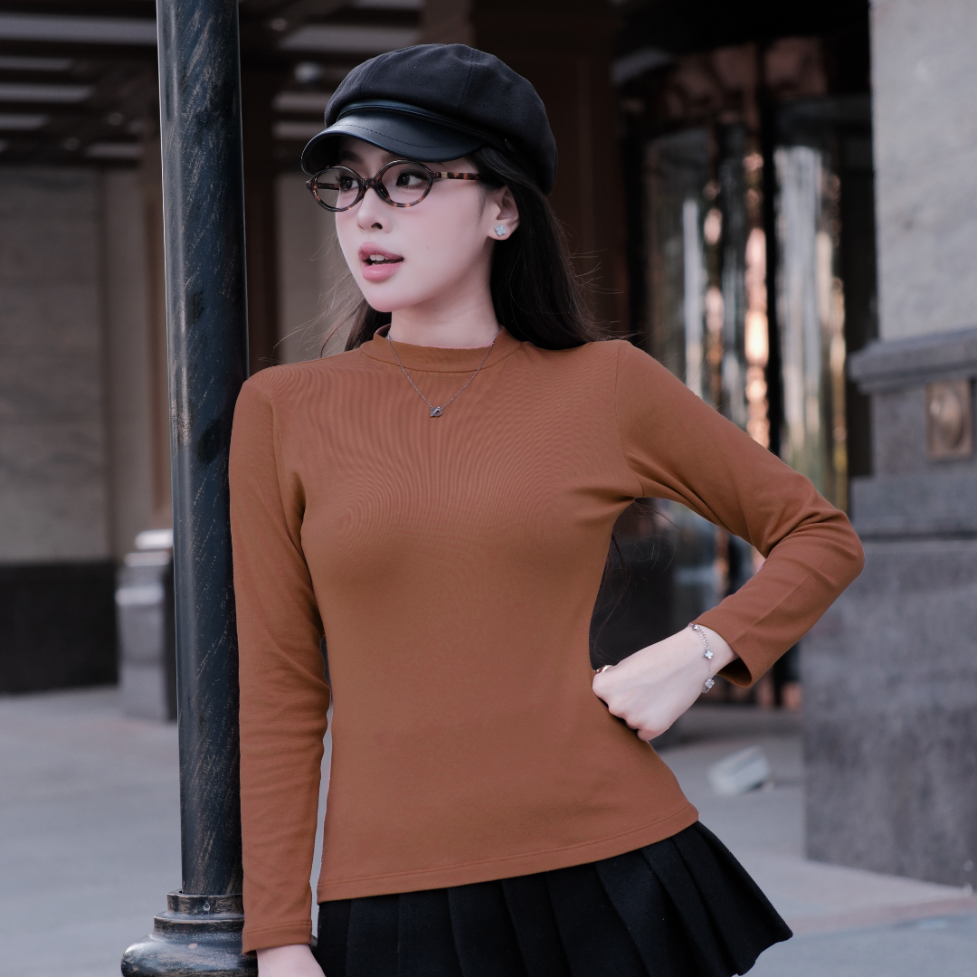 Áo Giữ Nhiệt Nữ Cổ Cao 3cm Lót Lông  288_thumbnail_2