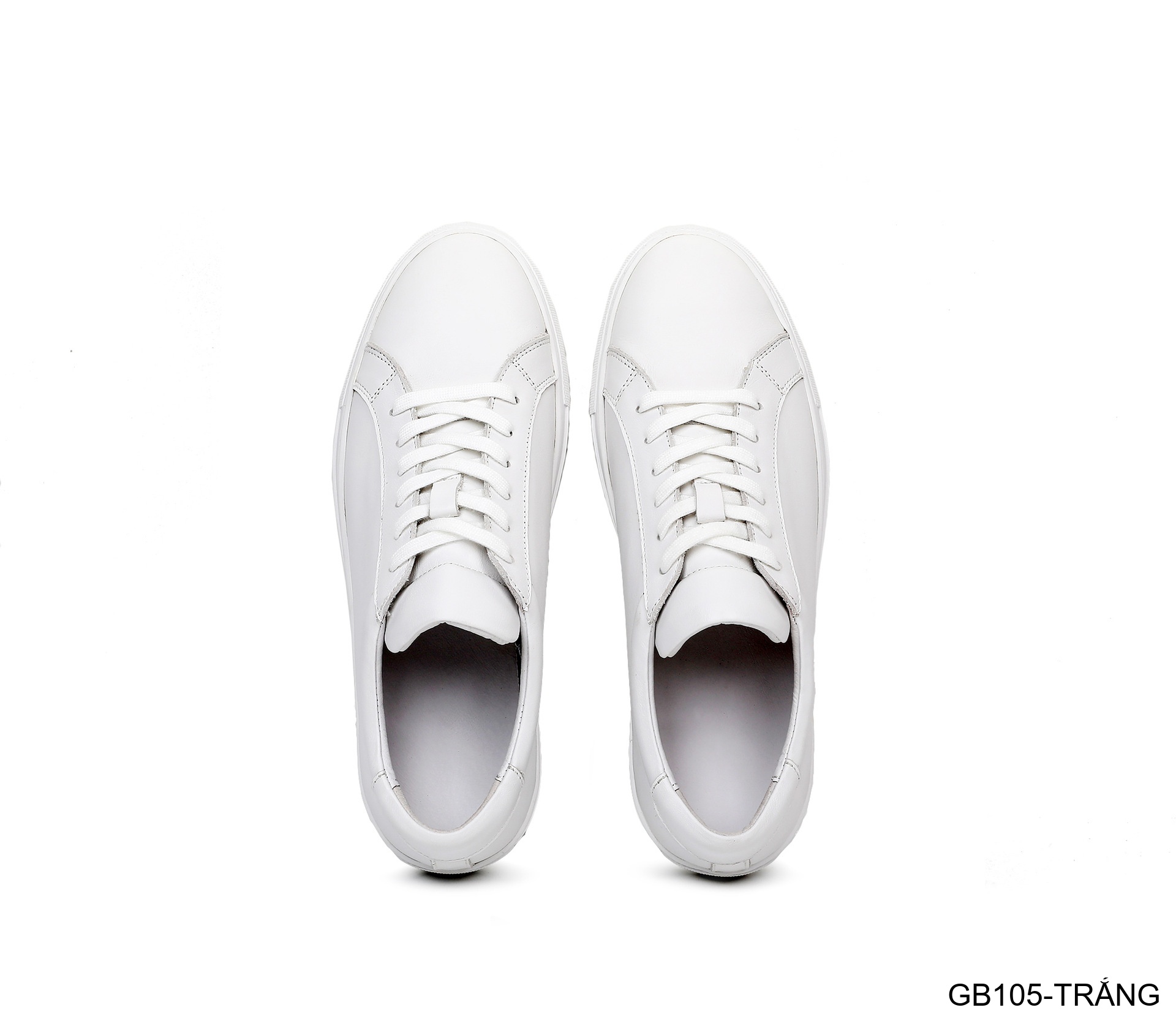 GB105 - Giày Sneaker Nam Da Bò Thiết Kế Đơn Giản, Đế Cao Su Bền, Màu Trắng Đen_thumbnail_5