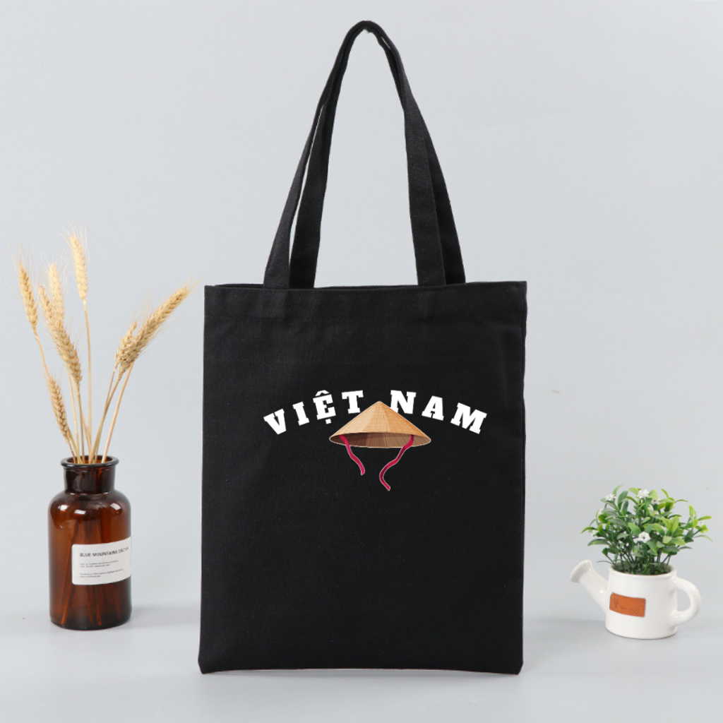 Túi Tote Tôi yêu Việt Nam  - Túi vải canvas có túi phụ và khoá kéo đựng vừa A4 và laptop (33x37cm) - TOTE21_thumbnail_7