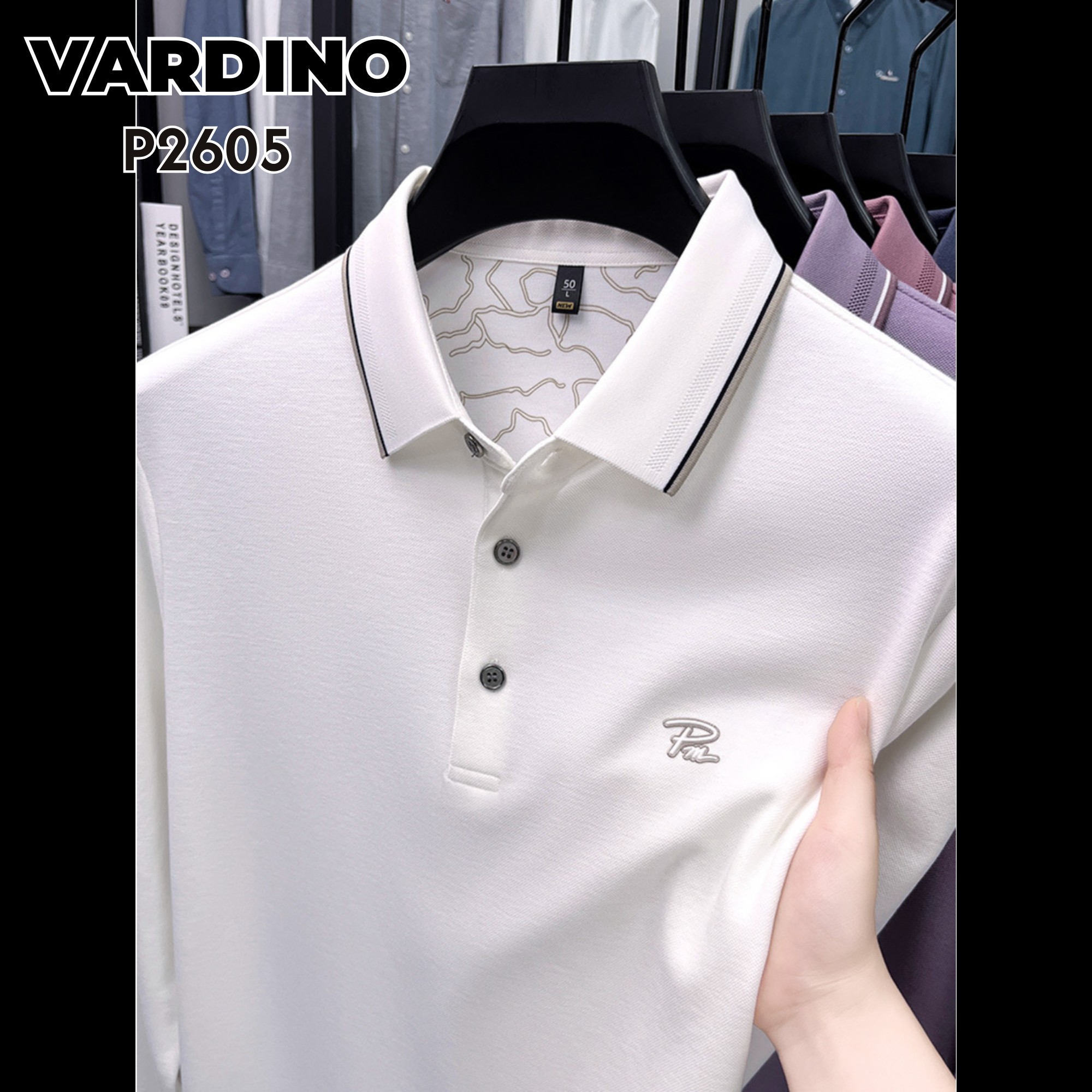 Áo polo nam dài tay Vardino P2605_thumbnail_2