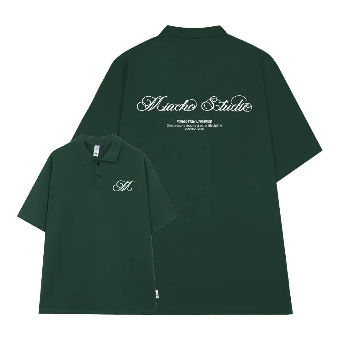 Áo polo vải cotton cao cấp 2477 Miucho phong cách basic tay ngắn cổ trụ in typography_thumbnail_11