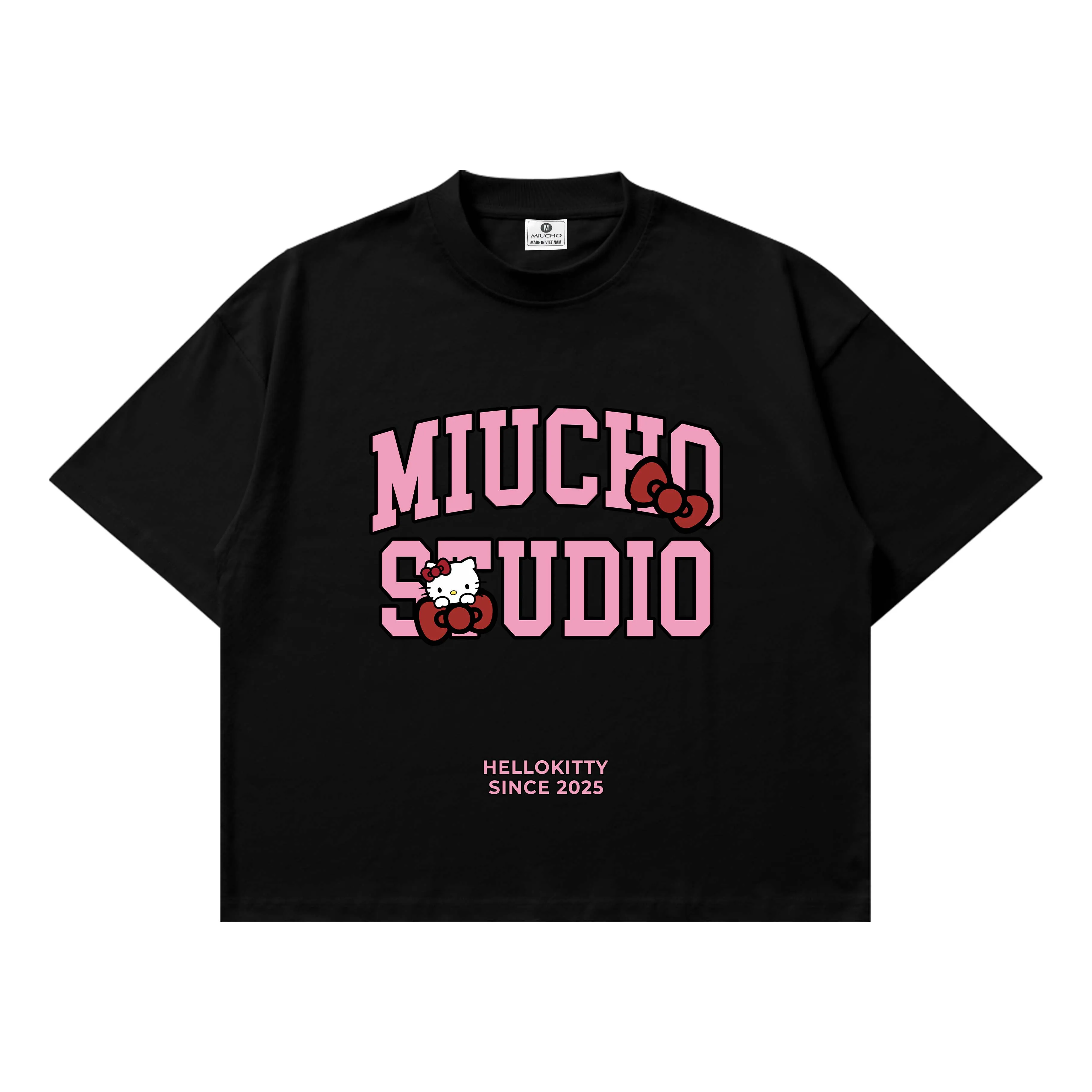Áo thun boxy Miucho Studio chất vải thoáng mát mềm mại in chữ local brand hình Kitty nhiều màu 2803_thumbnail_11