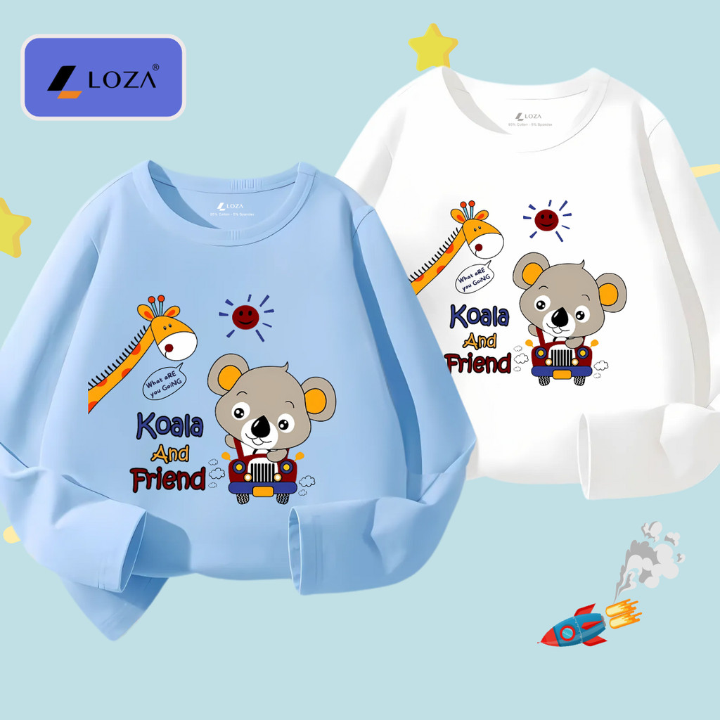 Áo thun dài tay bé trai in Koala and Friend - Loza Kids  KT3252