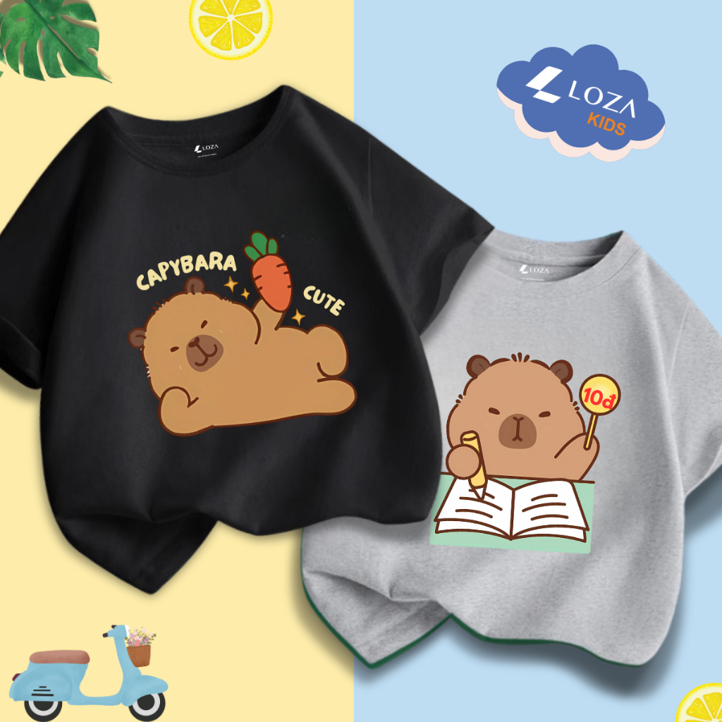 Áo thun bé trai in hình Capybara nhiều mẫu - Loza Kids CA006_thumbnail_10