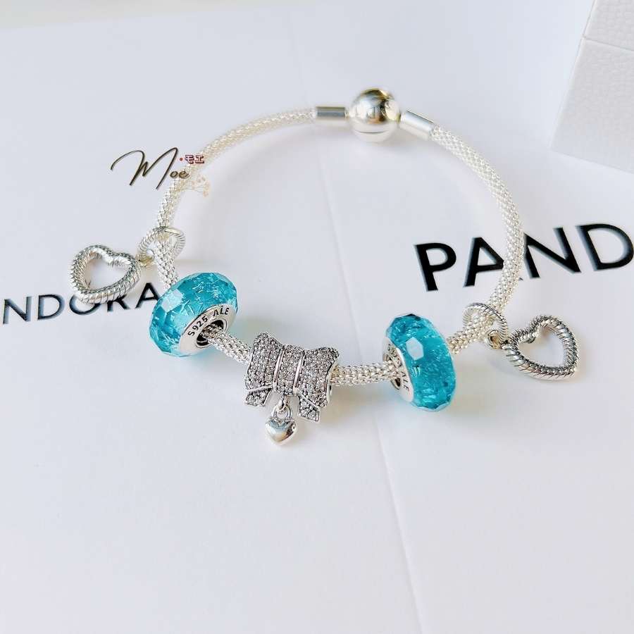 LT188 - Vòng pandora nơ xanh điệu đà_thumbnail_2