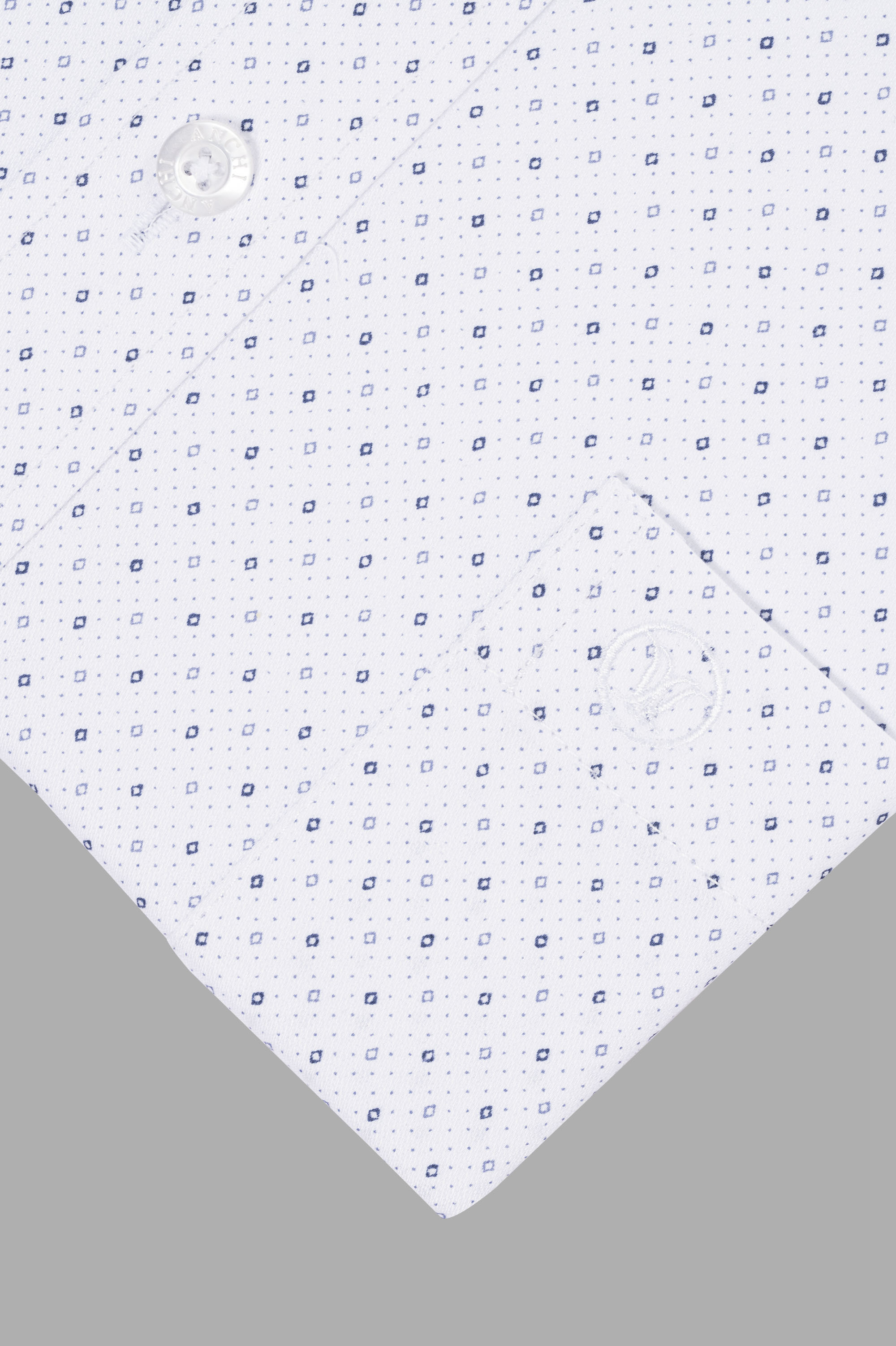 Sơ Mi Cộc Tay Họa Tiết Nam Trung Niên ANCHI Chất Liệu Sợi Sồi Cao Cấp Phom Suông Vạt Ngang Màu Trắng Bi_thumbnail_7