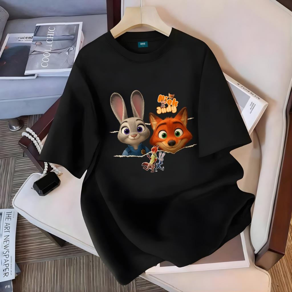 Áo thun unisex nam nữ hình Thỏ và Cáo Judy&Nick Zootopia local brand We Tee - T046_thumbnail_7