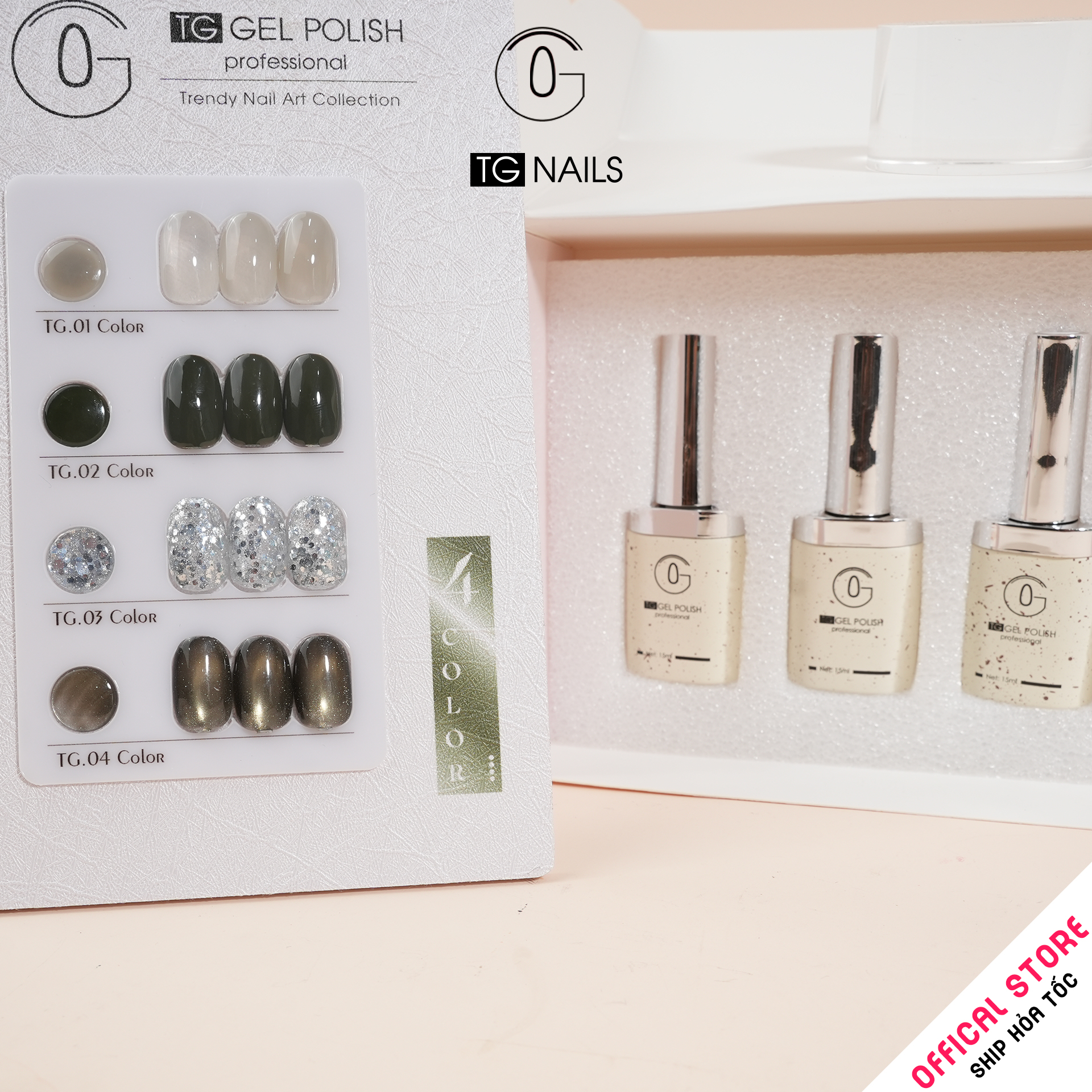 Sơn móng gel TG. Dung tích: 15ml/ lọ. Nhãn hàng TG nail._thumbnail_6