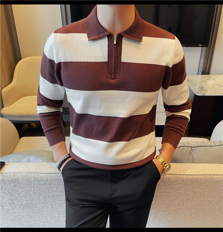 PA09 – Áo len nam dệt kim kẻ sọc cổ trụ, dáng ôm business casual mùa đông 2025_thumbnail_3