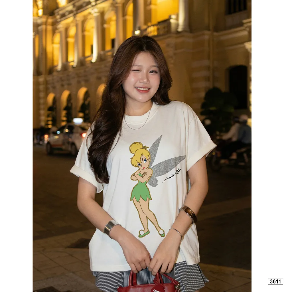 Áo thun nữ form boxy Tiinker Bell Miucho 3611_thumbnail_3