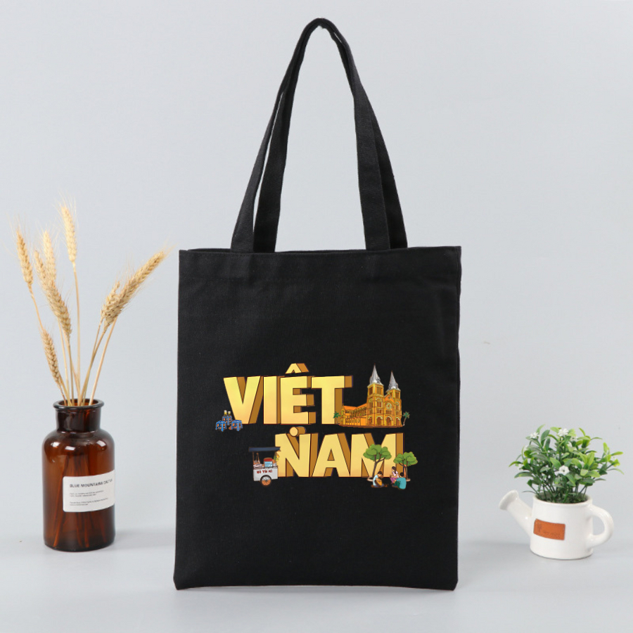 Túi tote vải canvas local brand We Tee Ẩm thực Việt Nam có khoá kéo và ngăn phụ - TOTE11_thumbnail_2