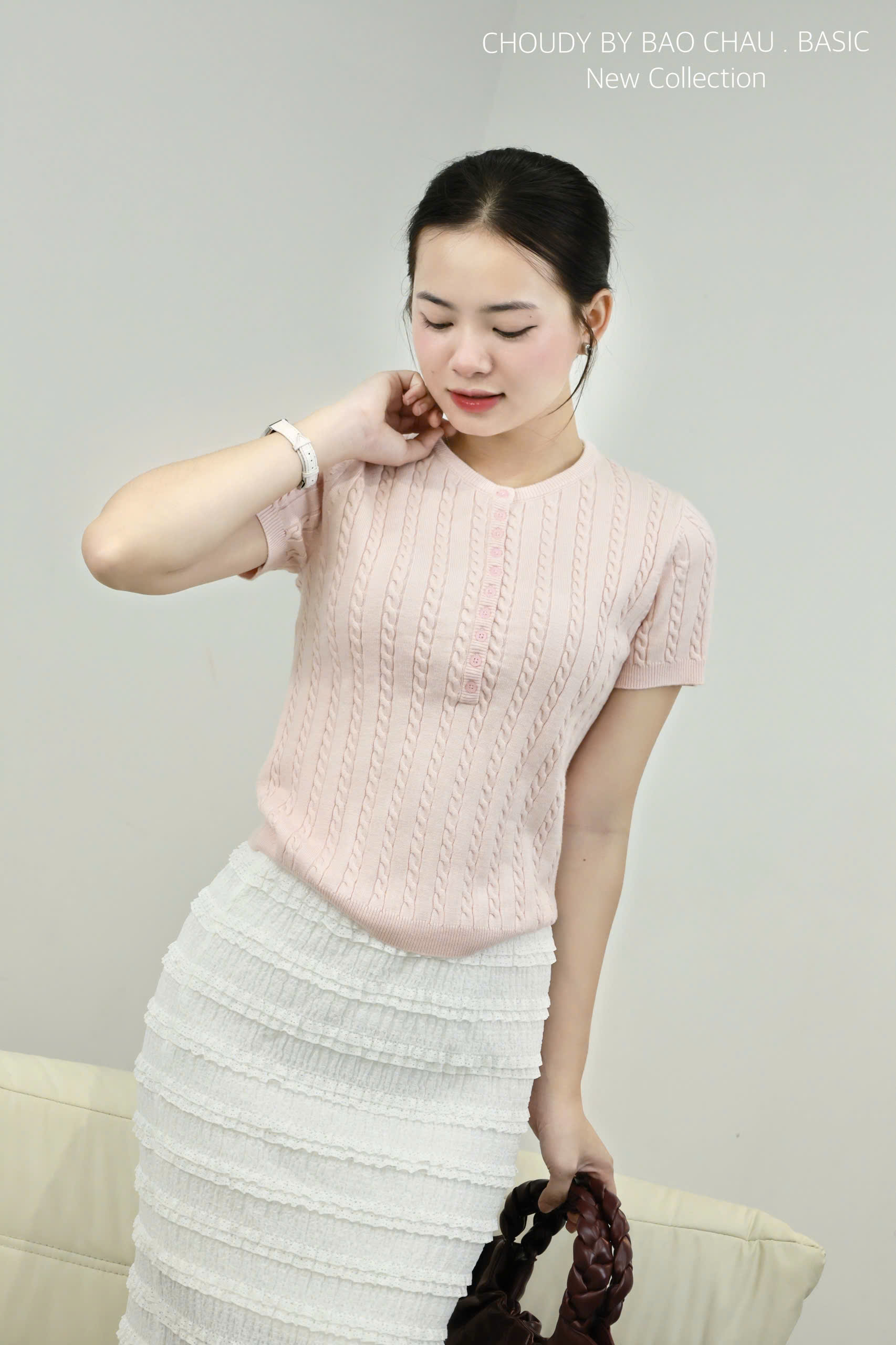 SALE A531 ÁO DỆT KIM 2 MÀU