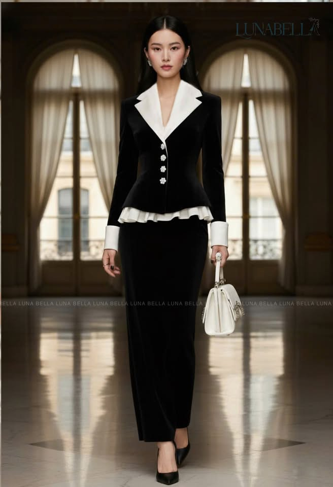 Chân đầm bút chì ARIELLA màu ĐEN