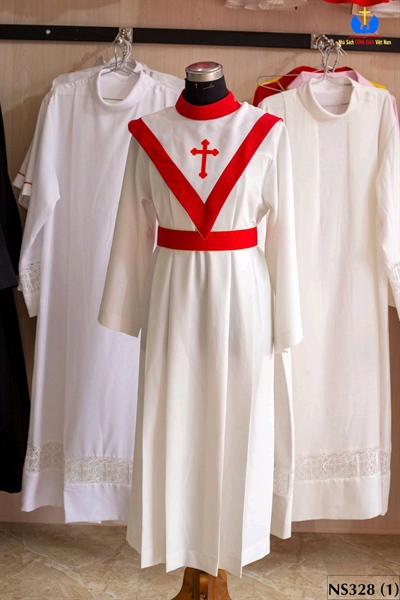 Áo ca đoàn vải cát đẹp (áo + yếm + đai)