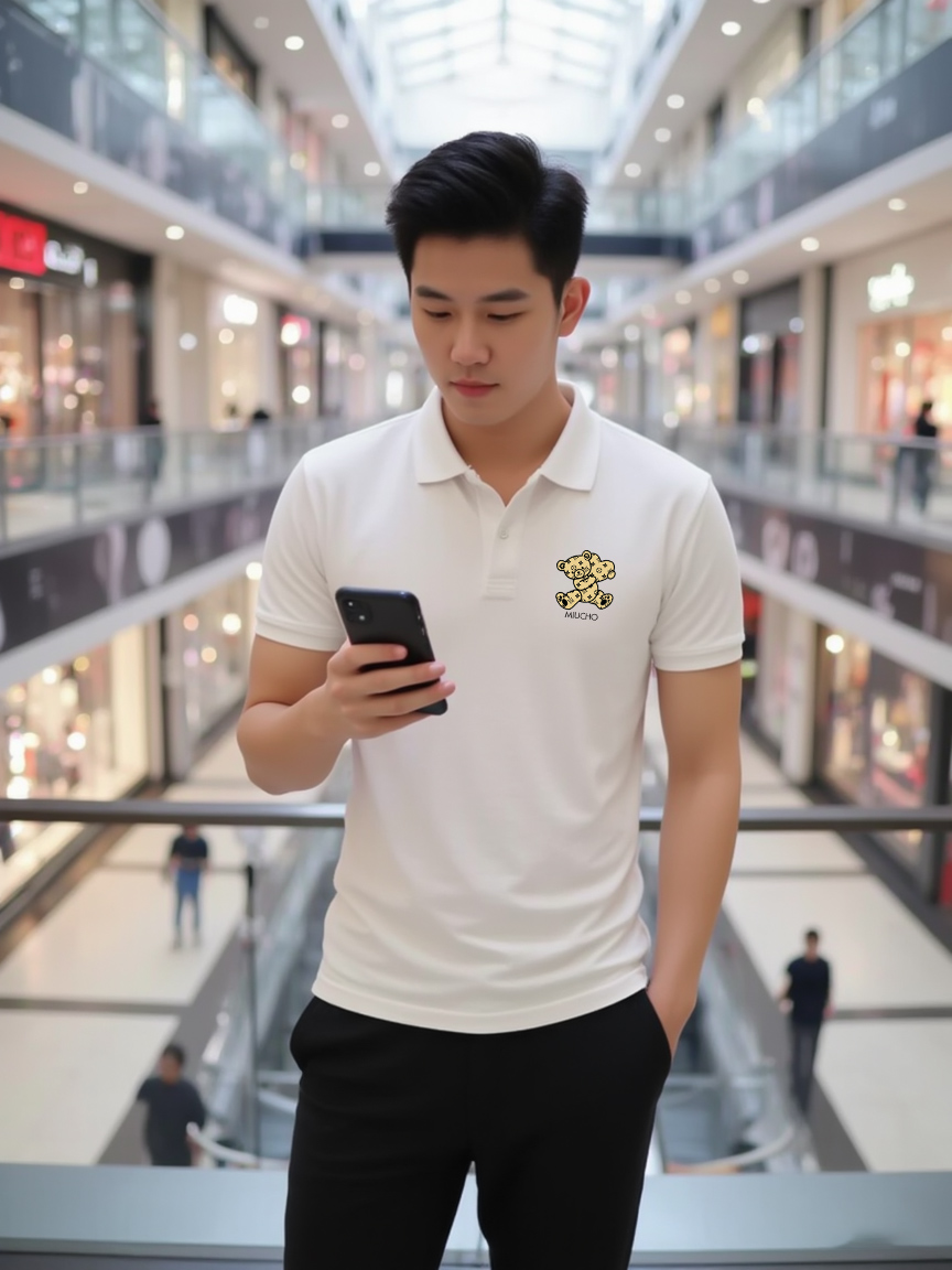 Áo polo nam form vừa 1921 Miucho Iconic vải cá sấu đứng form thoáng mát in mix_thumbnail_3