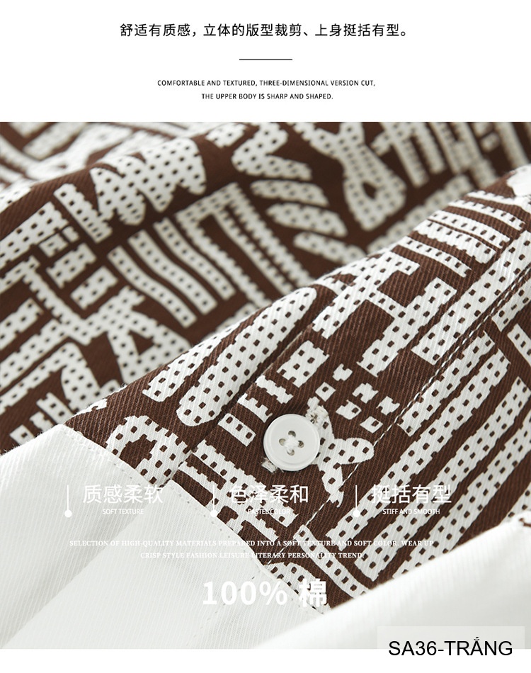 SA36 - Áo sơ mi nam tay ngắn họa tiết phối màu phong cách Hàn Quốc_thumbnail_6
