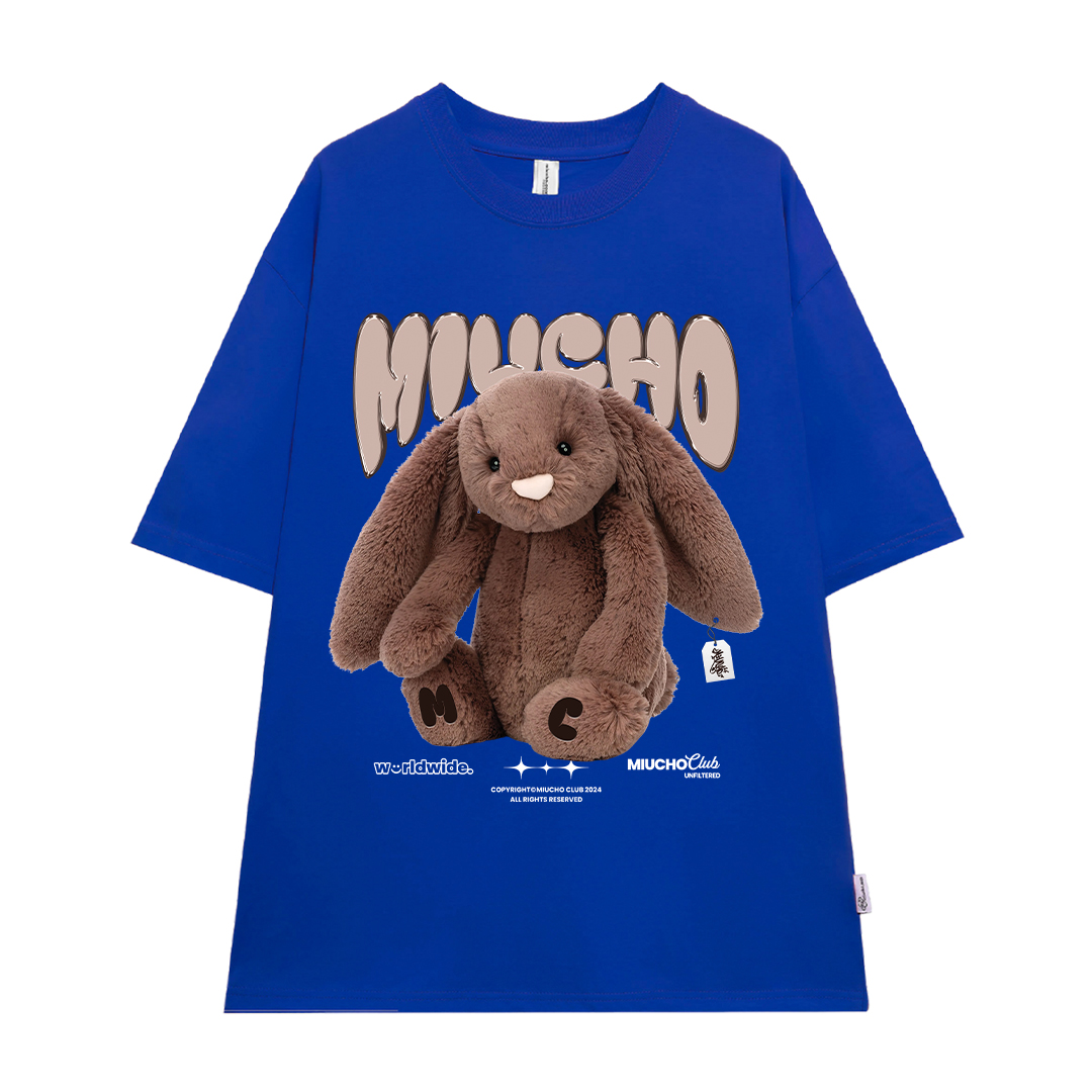 Áo thun thỏ Bunny form rộng local brand ATD1253 Miucho tay ngắn cổ tròn in mix_thumbnail_17