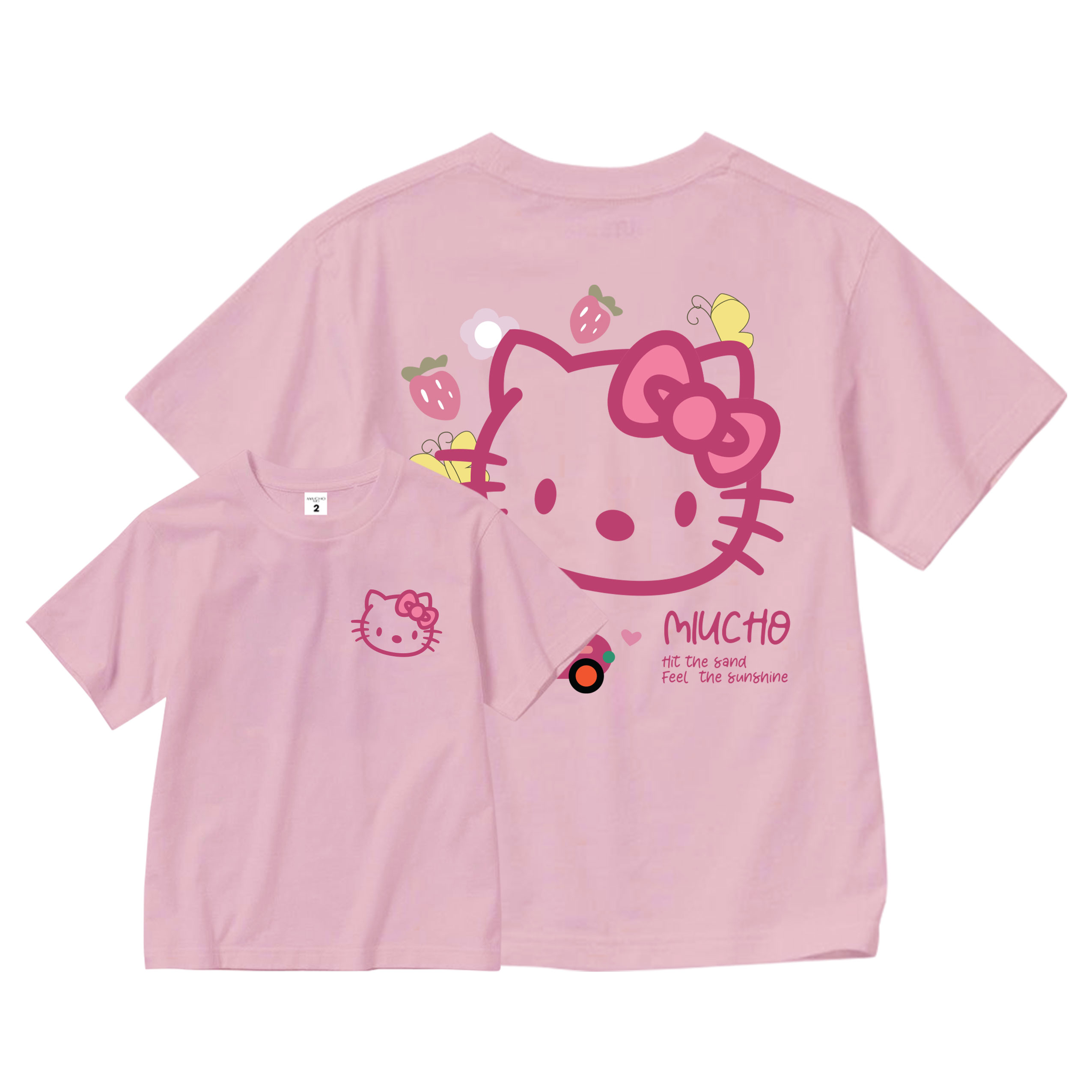Áo thun cho bé gái form rộng AED1446 Miucho Kid tay ngắn cổ tròn in artwork_thumbnail_10
