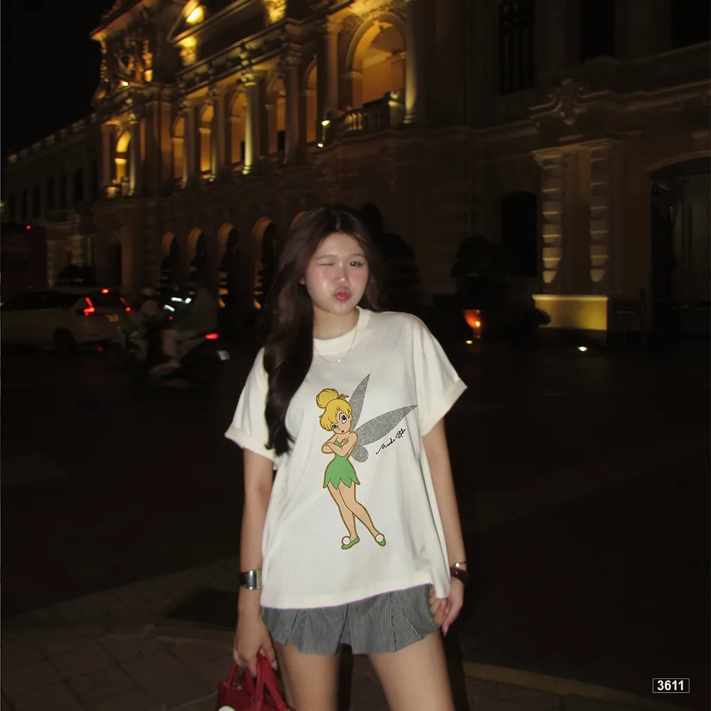 Áo thun nữ form boxy Tiinker Bell Miucho 3611_thumbnail_6