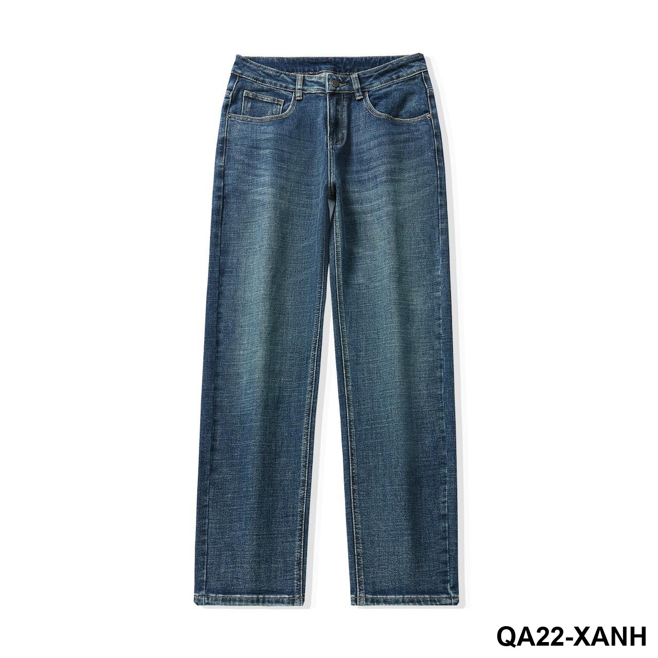 Quần jean thẳng ống rộng co giãn cho nam2025Phong cách mùa thu mới của Mỹ cổ điển râu mèo và quần tắm ngựa_thumbnail_7