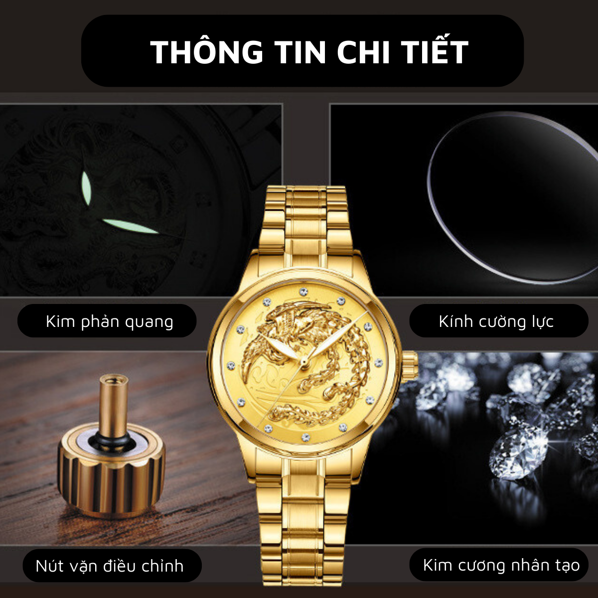 Đồng Hồ Nữ Mặt Phụng Thép Không Gỉ Dây Kim Loại Cao Cấp_thumbnail_1